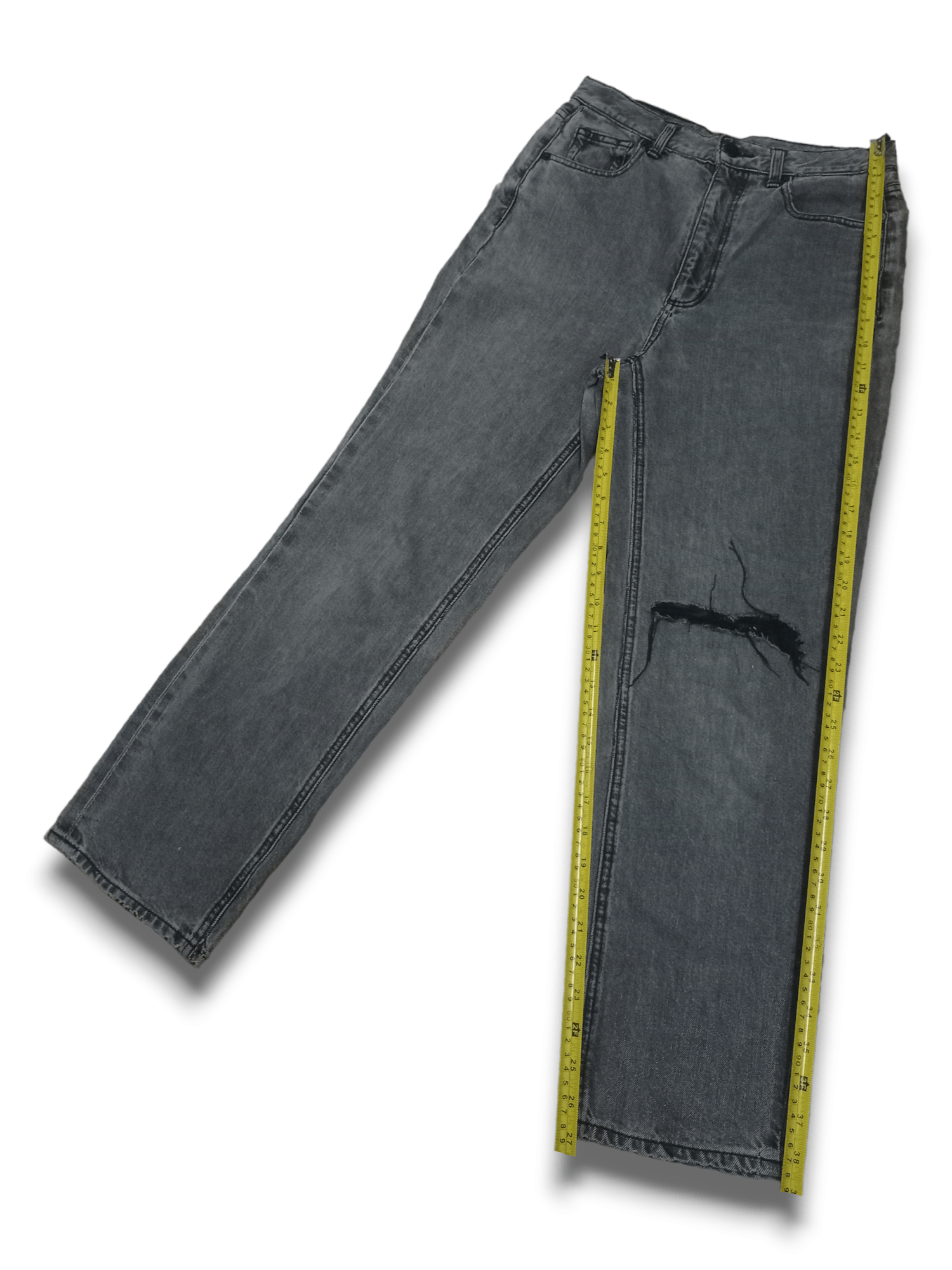 GU × Japanese Brand SALES 🔥 Vintage Gu Grey Tone Distressed Jeans Size US 28 / EU 44 - 9 Thumbnail