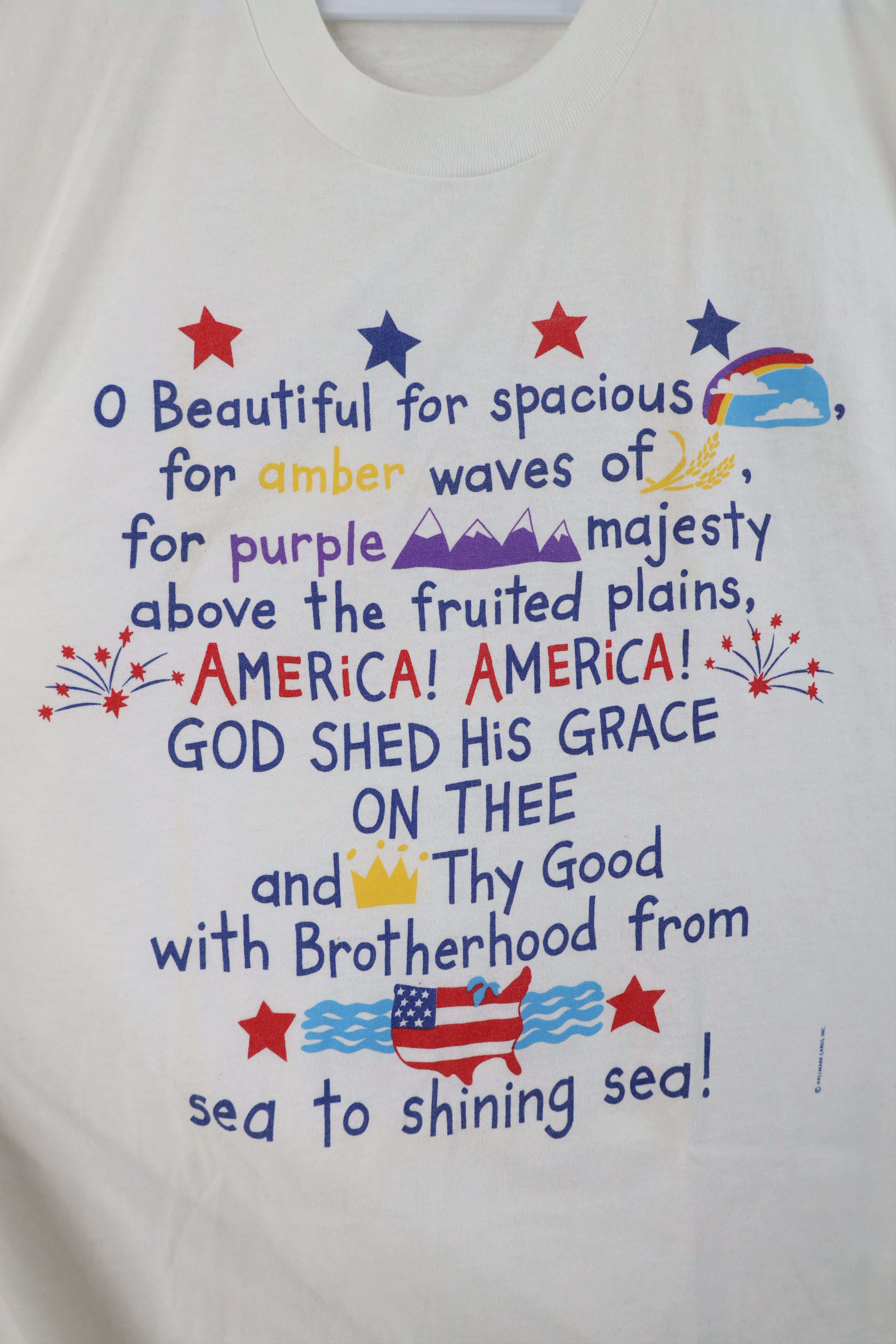 Vintage Vintage 80s 90s Hallmark America The Beautiful T-Shirt USA Size XL / US 12-14 / IT 48-50 - 4 Thumbnail