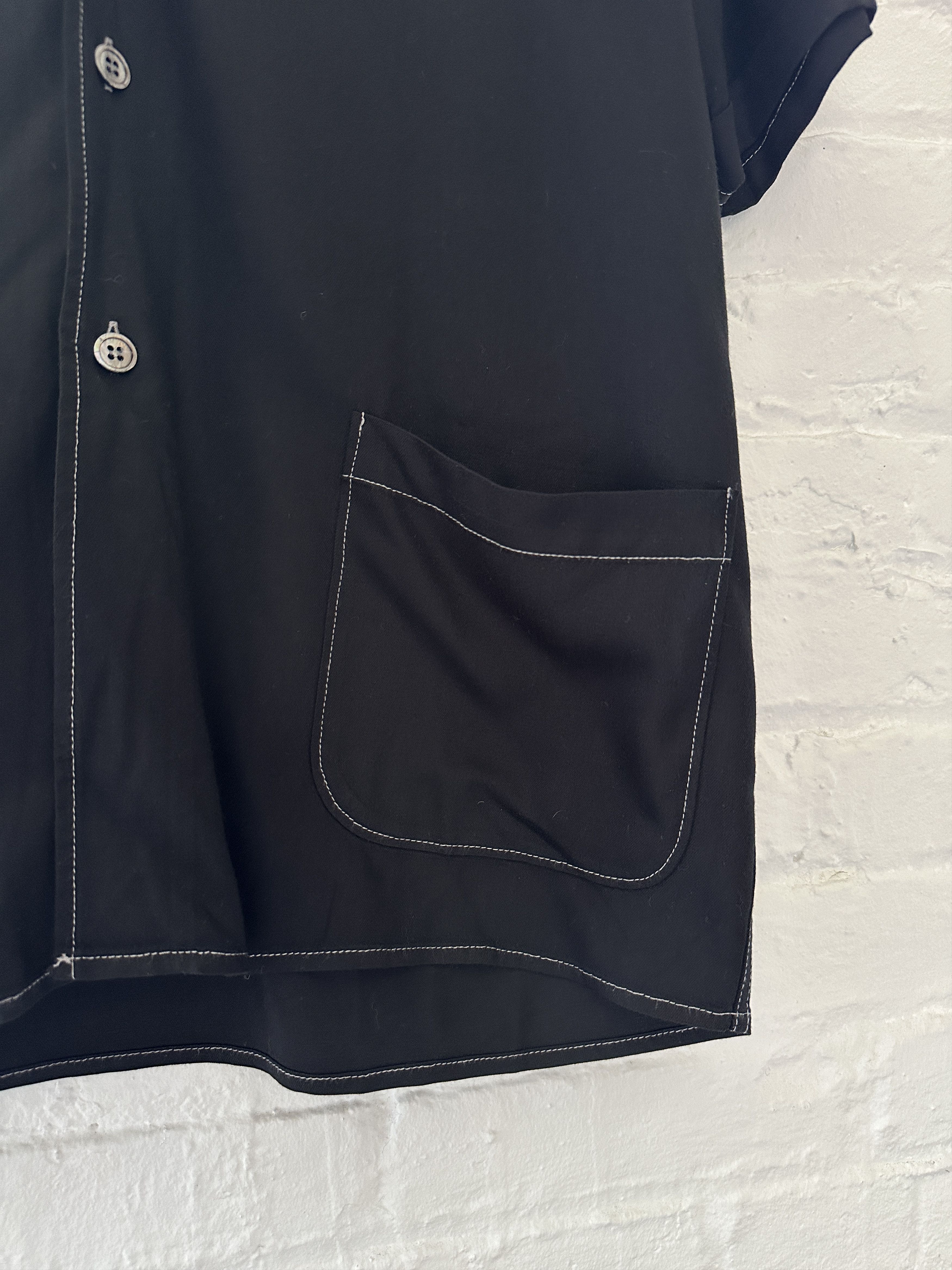 Maison Margiela Maison Margiela Contrast Stitch Camp Collar Shirt Size US M / EU 48-50 / 2 - 4 Thumbnail