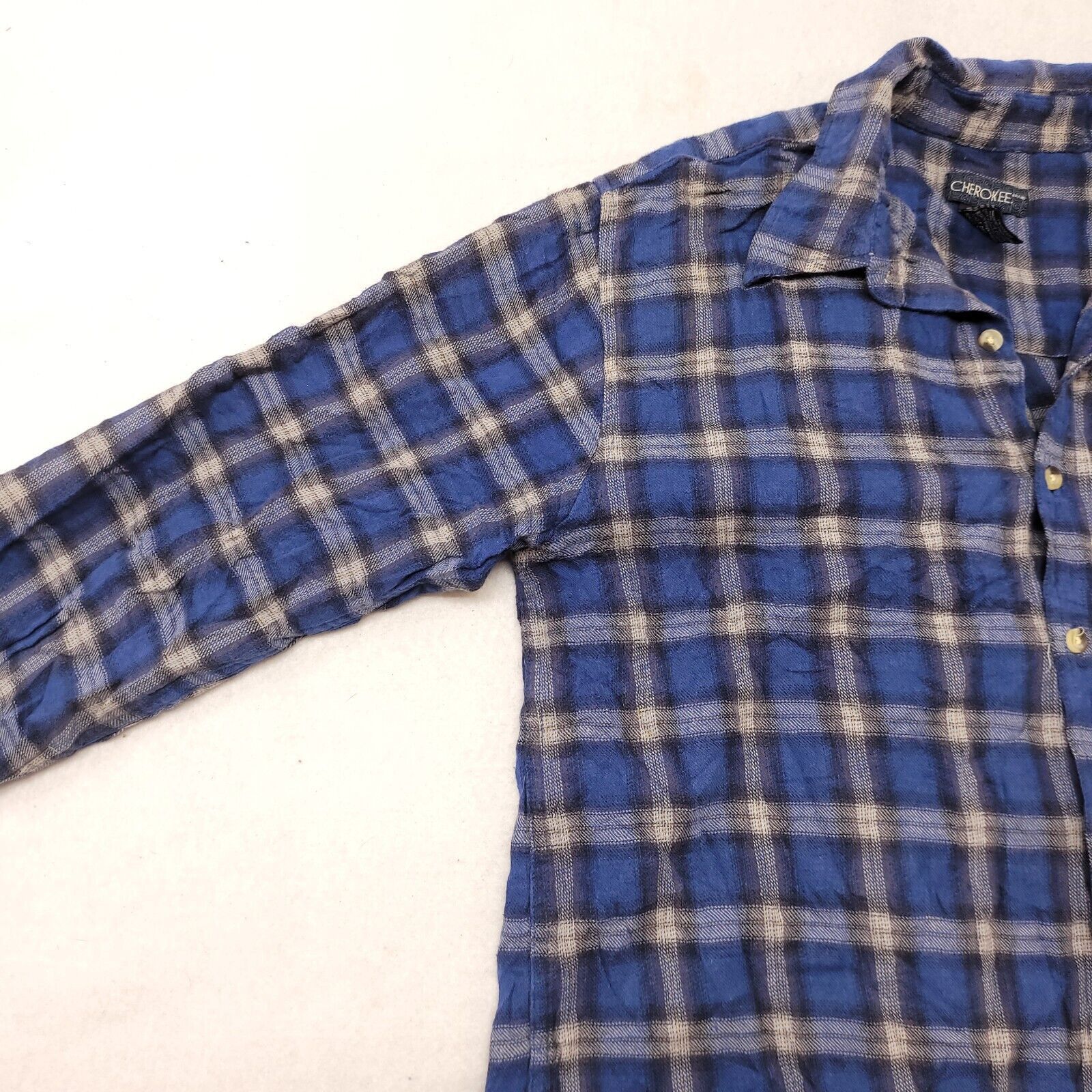Cherokee Cherokee Tartan Flannel Button Up Shirt Mens Size M Blue Size US M / EU 48-50 / 2 - 4 Thumbnail
