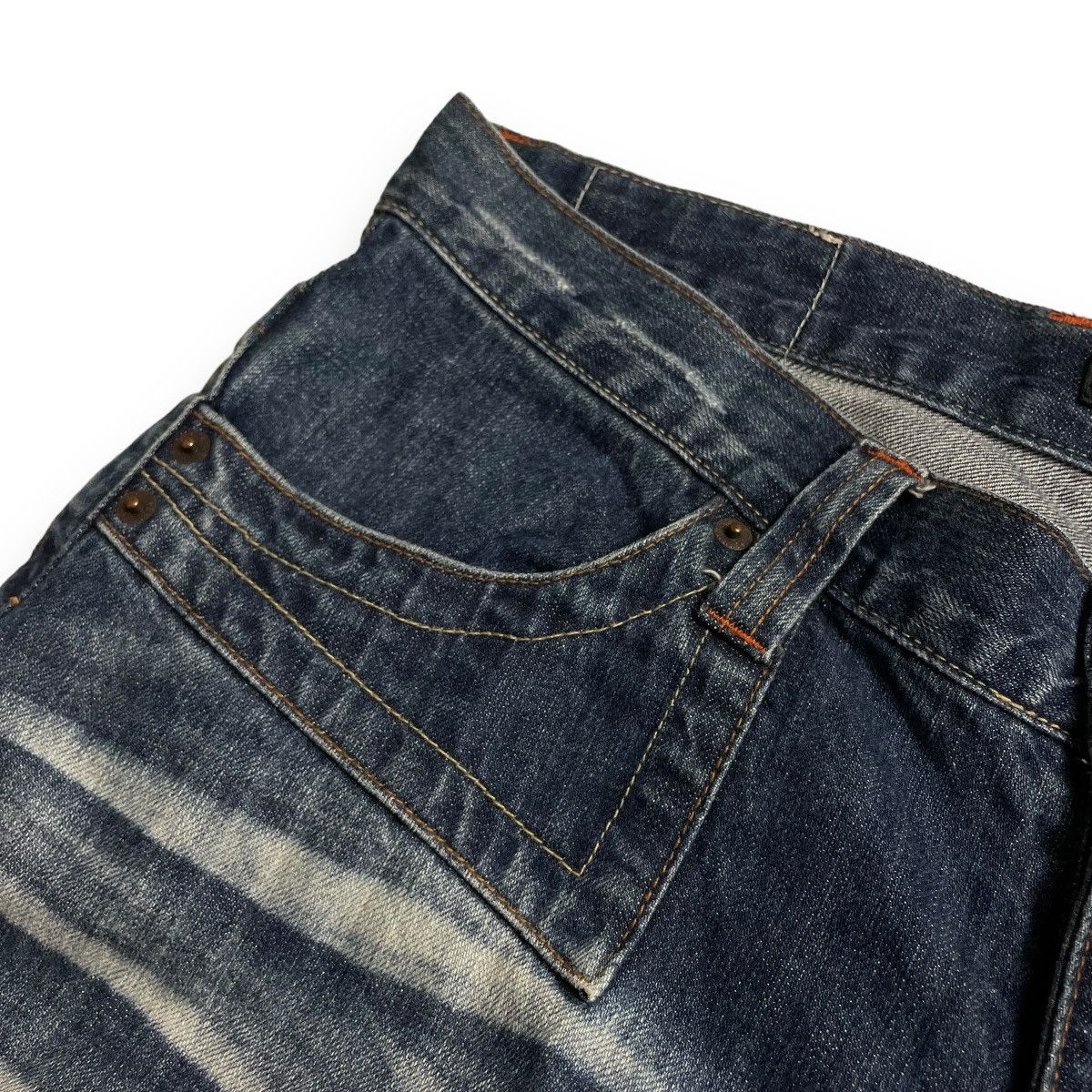 If Six Was Nine 🇯🇵 ROOT THREE WASHED DENIM FLARE DENIM PANTS Size US 33 - 7 Thumbnail
