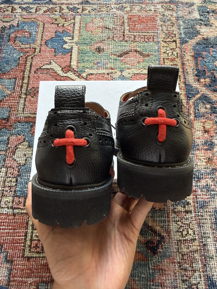 Givenchy Tisci Red Lace Wingtip Derbies Size US 9.5 / EU 42-43 - 5 Thumbnail