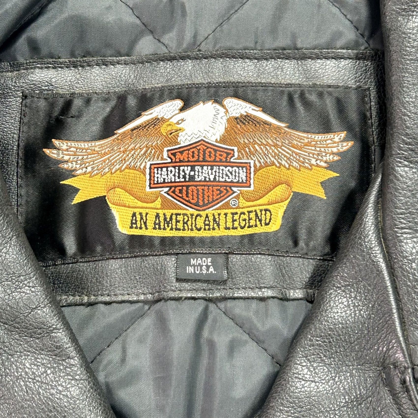 Harley Davidson VINTAGE Harley-Davidson Mens Jacket 48 Leather Black Biker Motorcycle Riding USA Jacket/Coat Short Zip Pockets Size US M / EU 48-50 / 2 - 4 Thumbnail