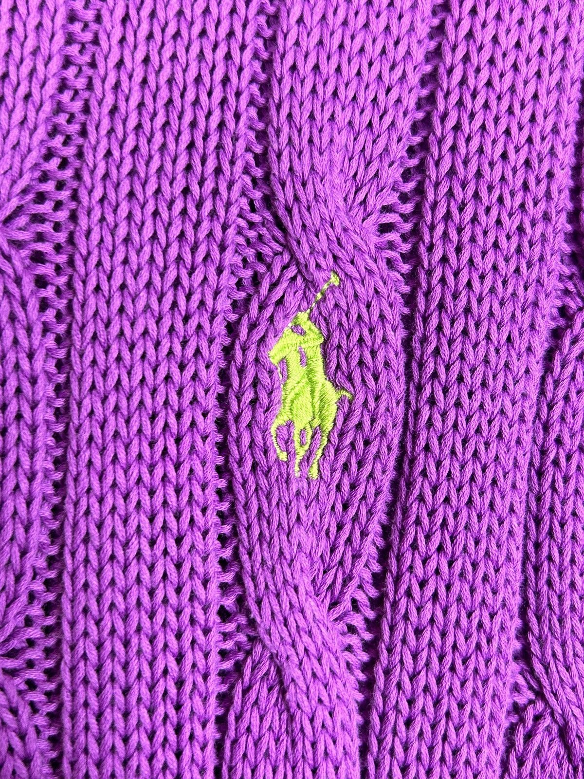 Polo Ralph Lauren Polo By Ralph Lauren Cable Knit Sweater Magenta Size S Size US S / EU 44-46 / 1 - 3 Thumbnail
