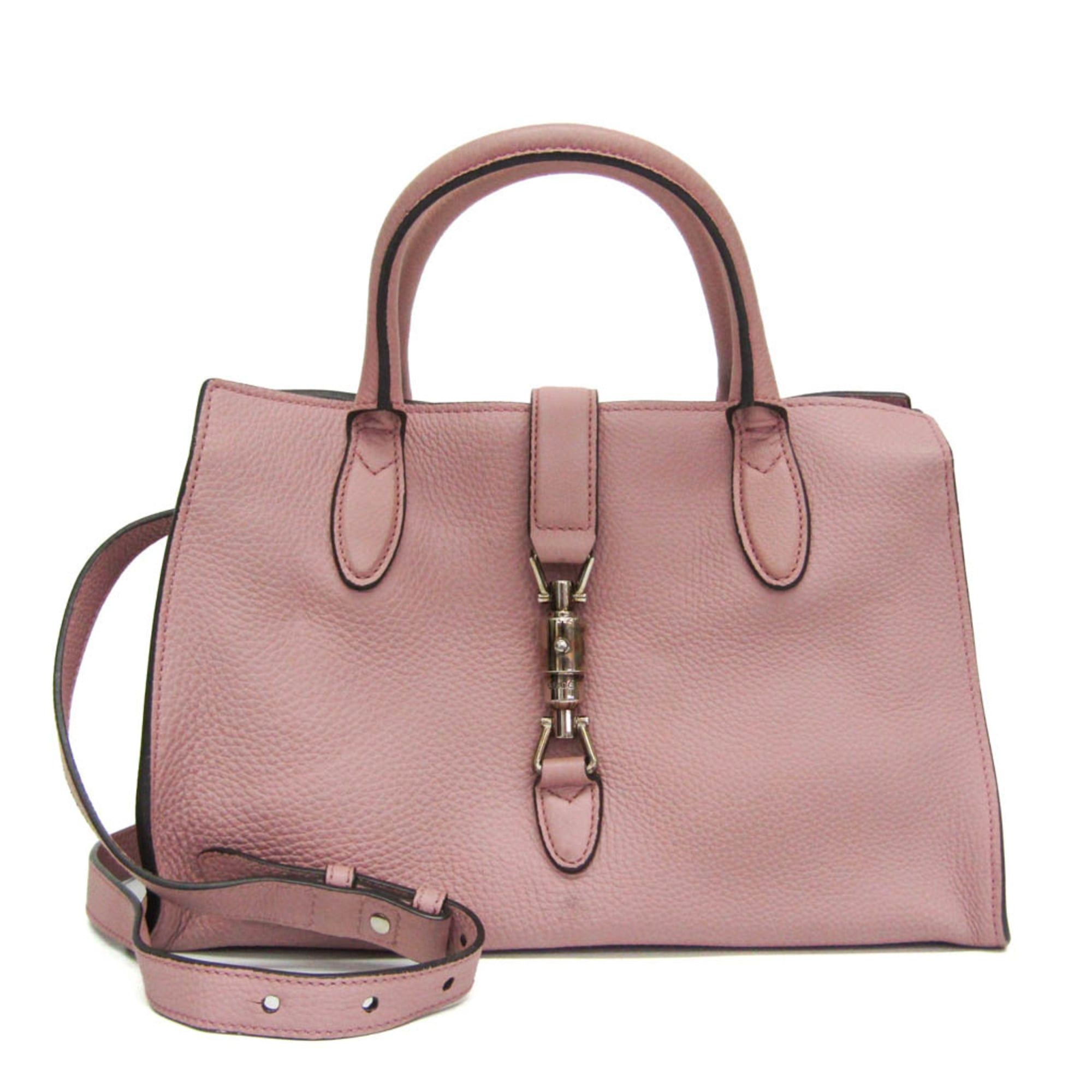 Gucci Gucci New Jackie 365460 Women's Leather Handbag,Shoulder Bag Dusty Pink Size ONE SIZE - 1 Thumbnail
