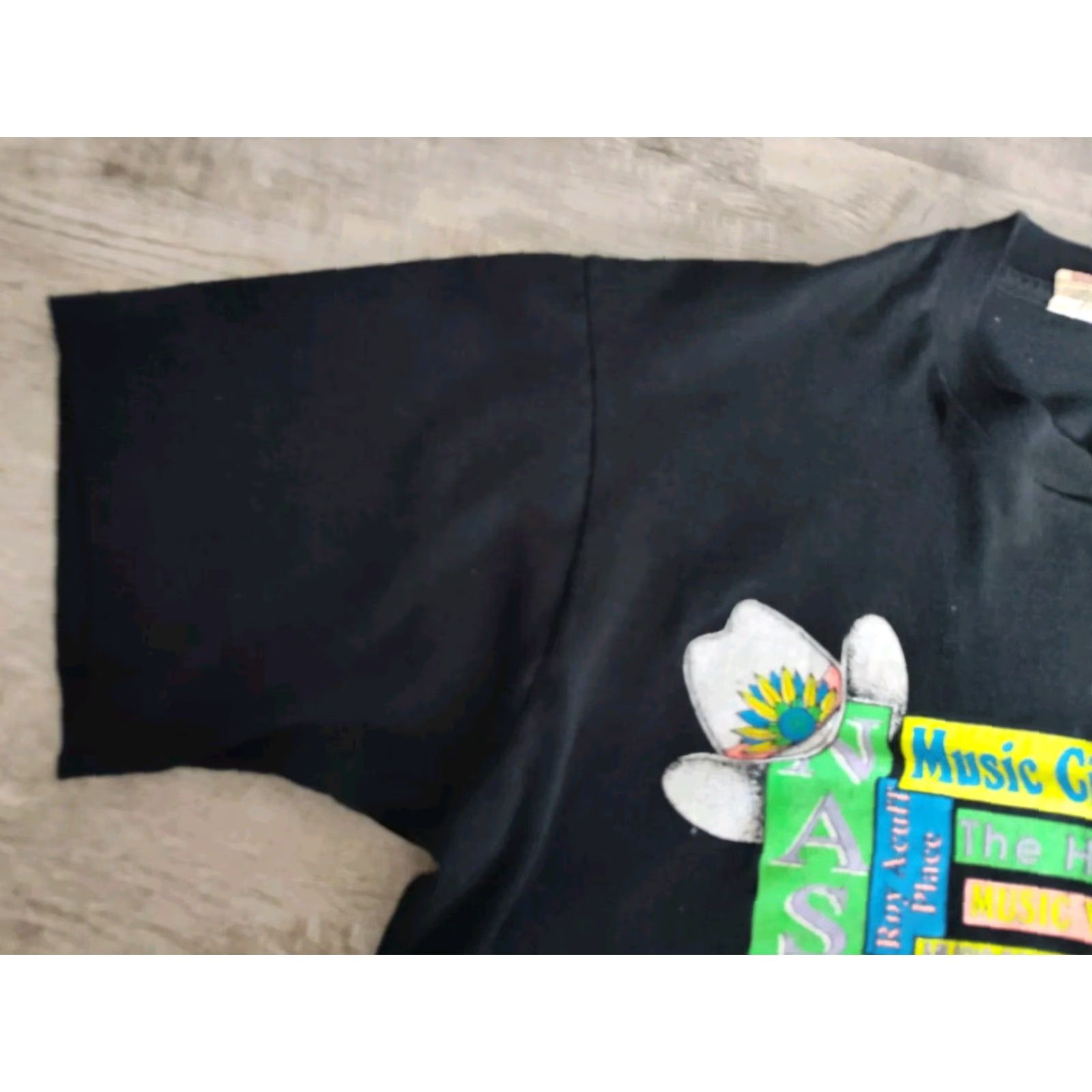 Vintage Vintage Belton USA Made Single Stitch Nashville Music Tee Shirt Size L Crew Neck Short Sleeve Black Cotton Polyester Logo Men Baseline: Music Size US L / EU 52-54 / 3 - 4 Thumbnail