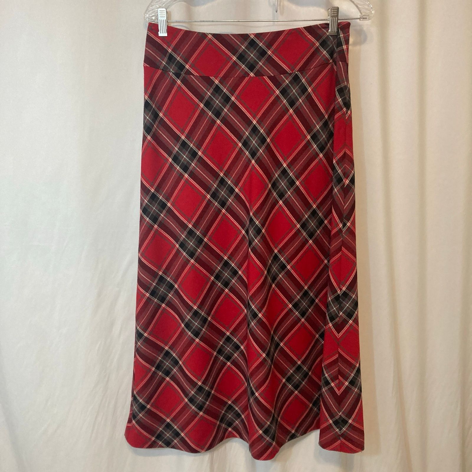 Covington Covington Tartan Plaid Stretch ALine Holiday Christmas Skirt Size 27" / US 4 / IT 40 - 5 Thumbnail