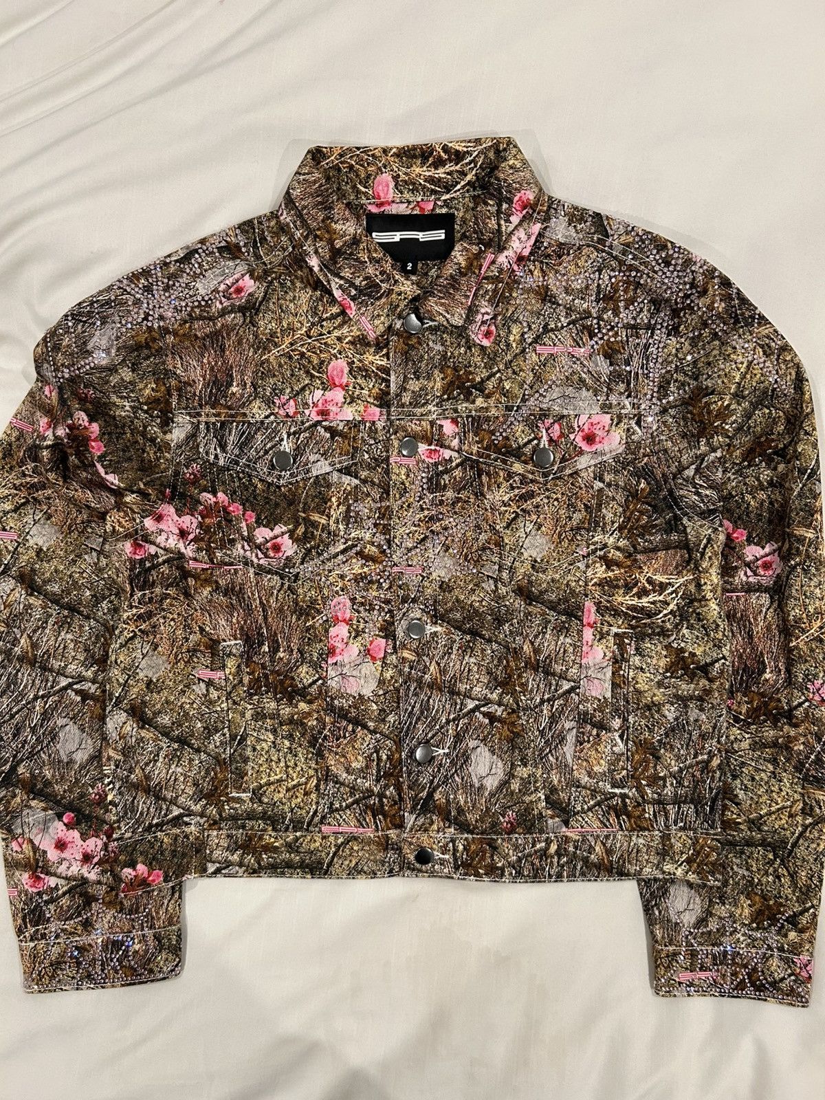 Sp5der Sp5der Trucker Jacket Real Tree Camo 2 All Over Rhinestone Size US M / EU 48-50 / 2 - 1 Thumbnail