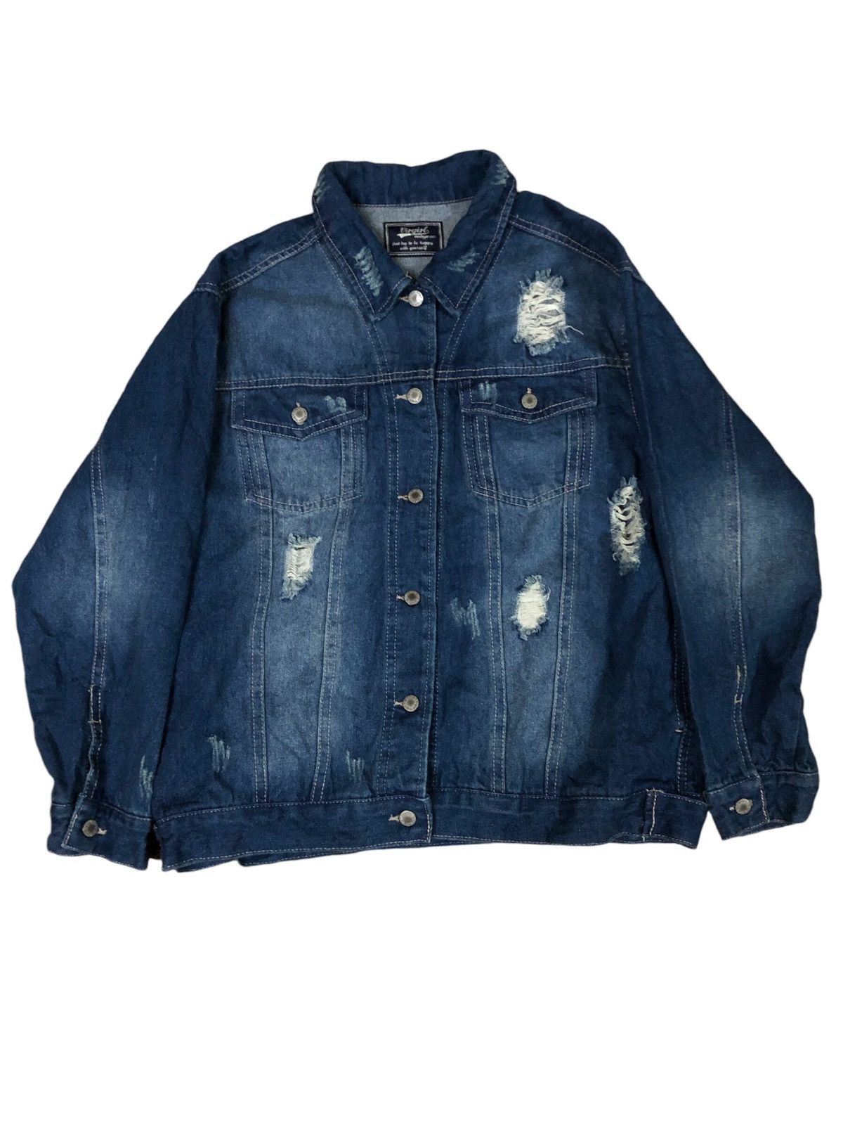 If Six Was Nine × Japanese Brand Virgirl Distressed Denim Jacket Size US M / EU 48-50 / 2 - 1 Thumbnail