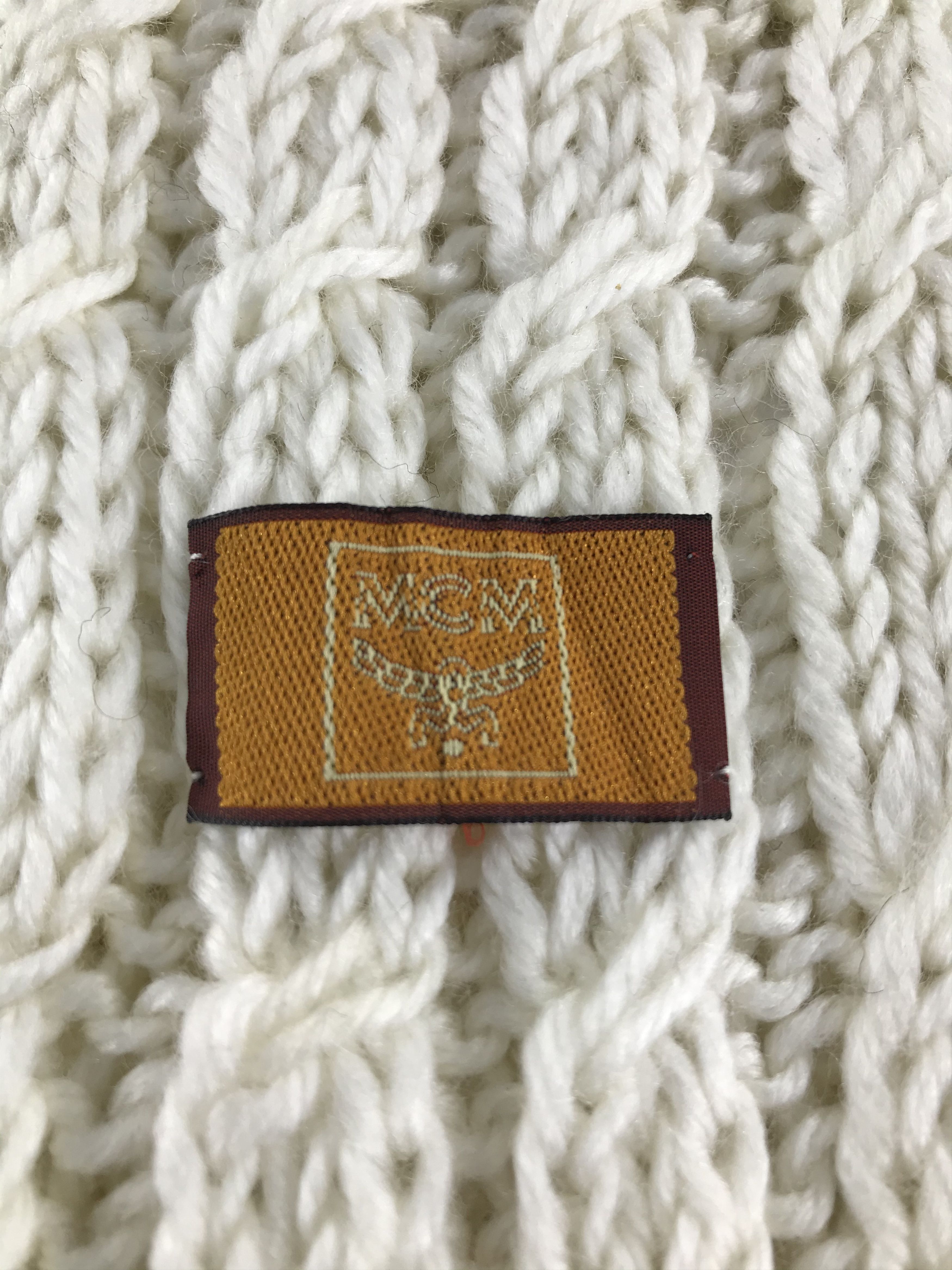 MCM MCM Cable Knit Wool Scarf Muffler V307 Size ONE SIZE - 4 Thumbnail