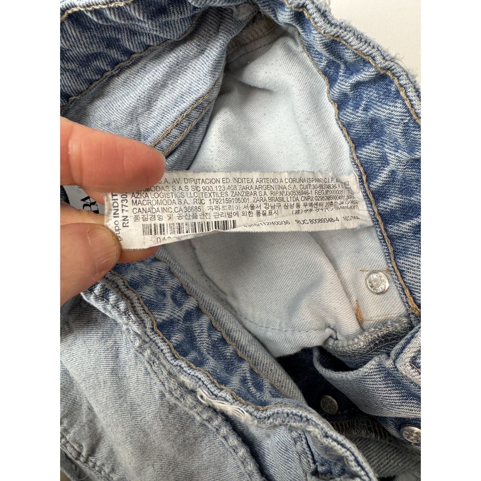 Zara Zara Cut-Off Shorts Grunge Beach High Rise Blue 3" Women's 4 Size 27" / US 4 / IT 40 - 7 Thumbnail