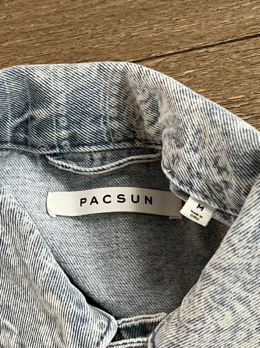 Pacsun × Vintage PacSun Denim jacket Blue acid wash bandanna print Size US M / EU 48-50 / 2 - 3 Thumbnail