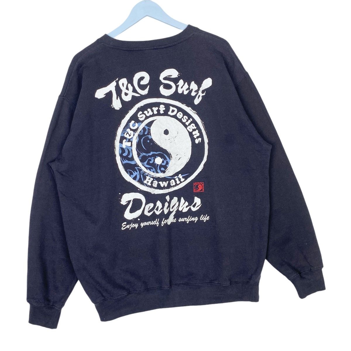 Designer × Vintage T & C Surf Design Hawaii Sweatshirt Crewneck Pullover Jumper Size US XL / EU 56 / 4 - 4 Thumbnail