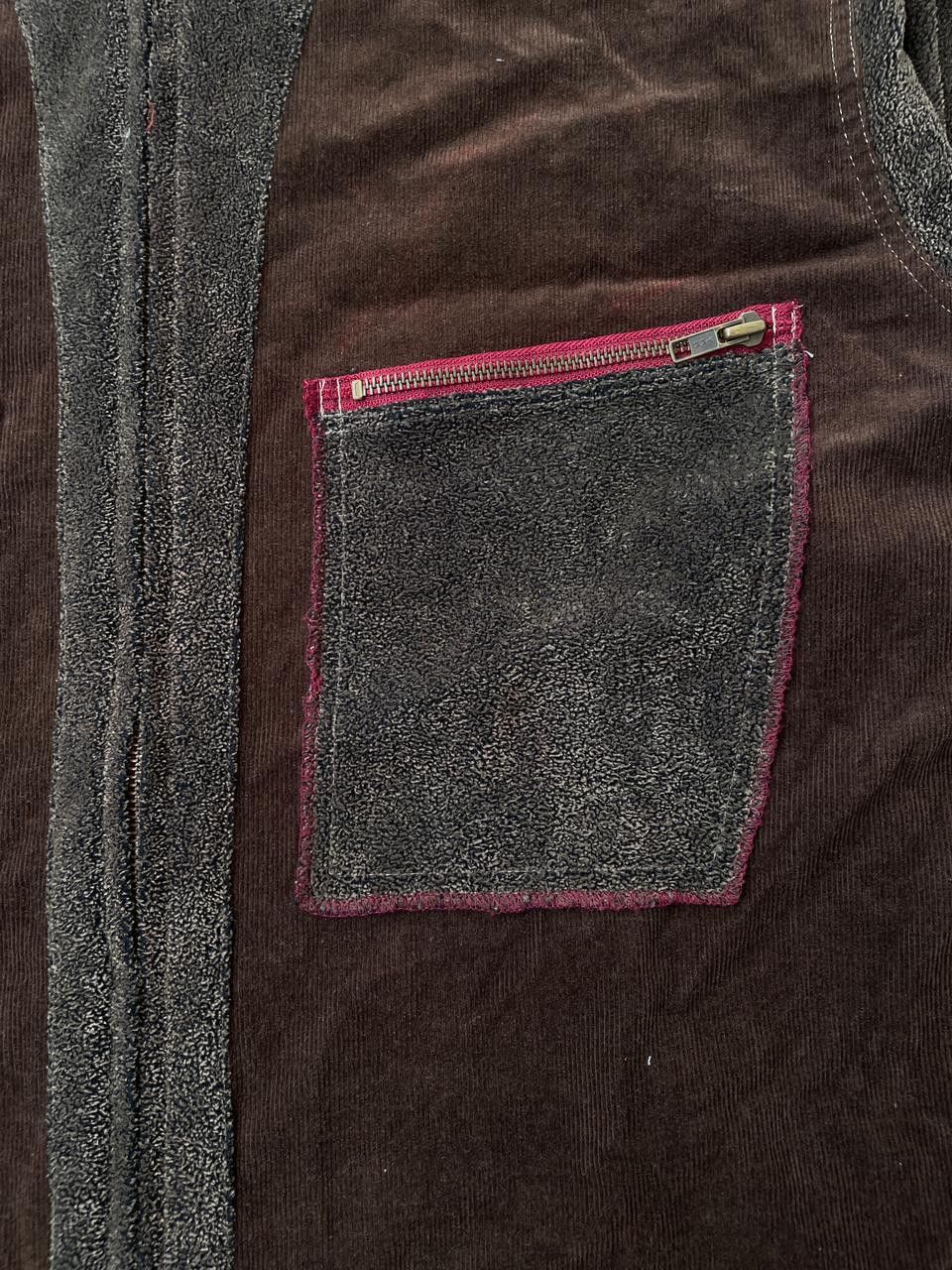 Handmade Archival Chipie Japan Hand Made Mixed Corduroy Fleece Shirt Size US L / EU 52-54 / 3 - 6 Thumbnail