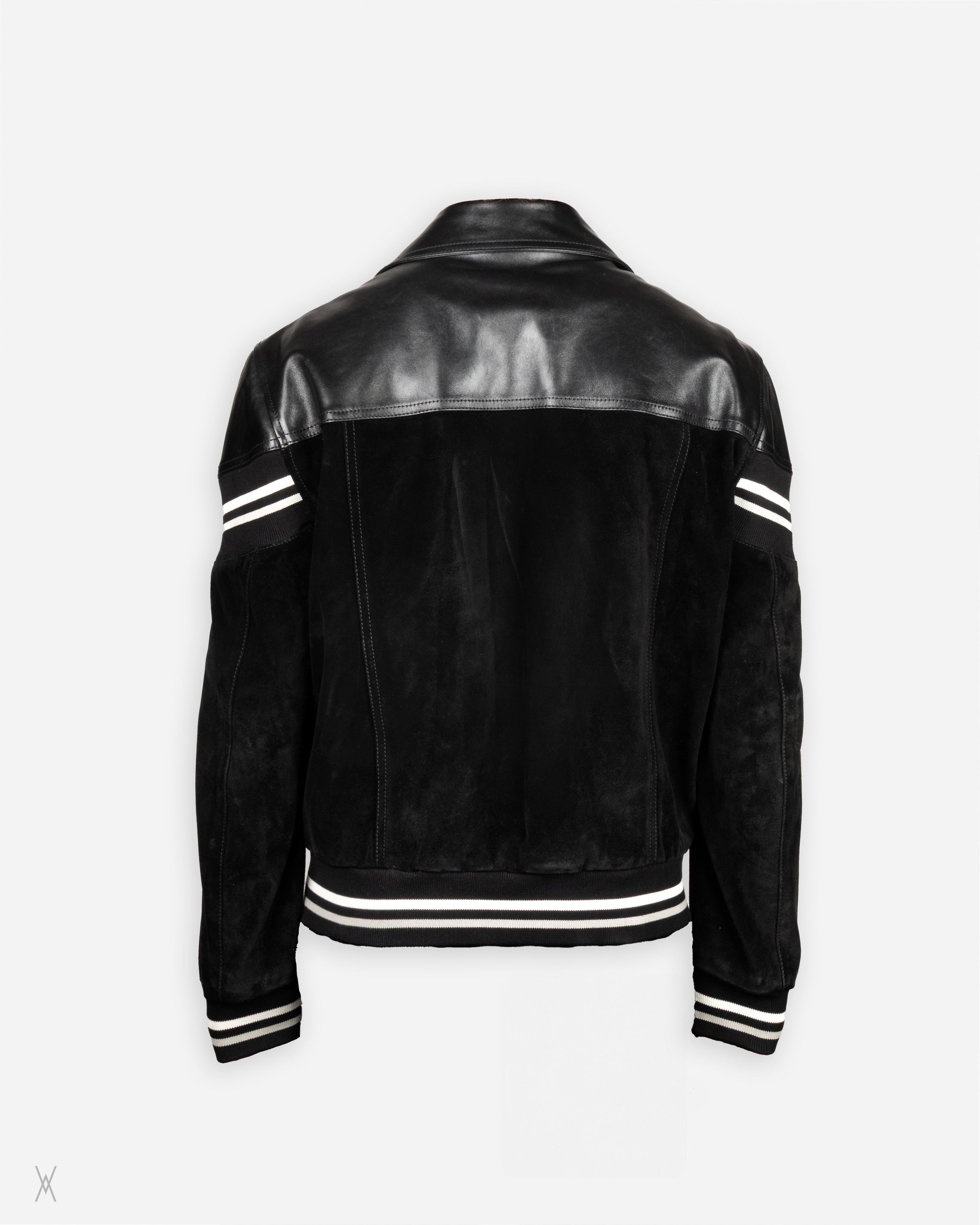 Maison Margiela Maison Margiela 10 Striped Suede Leather Bomber Jacket Size US S / EU 44-46 / 1 - 3 Thumbnail