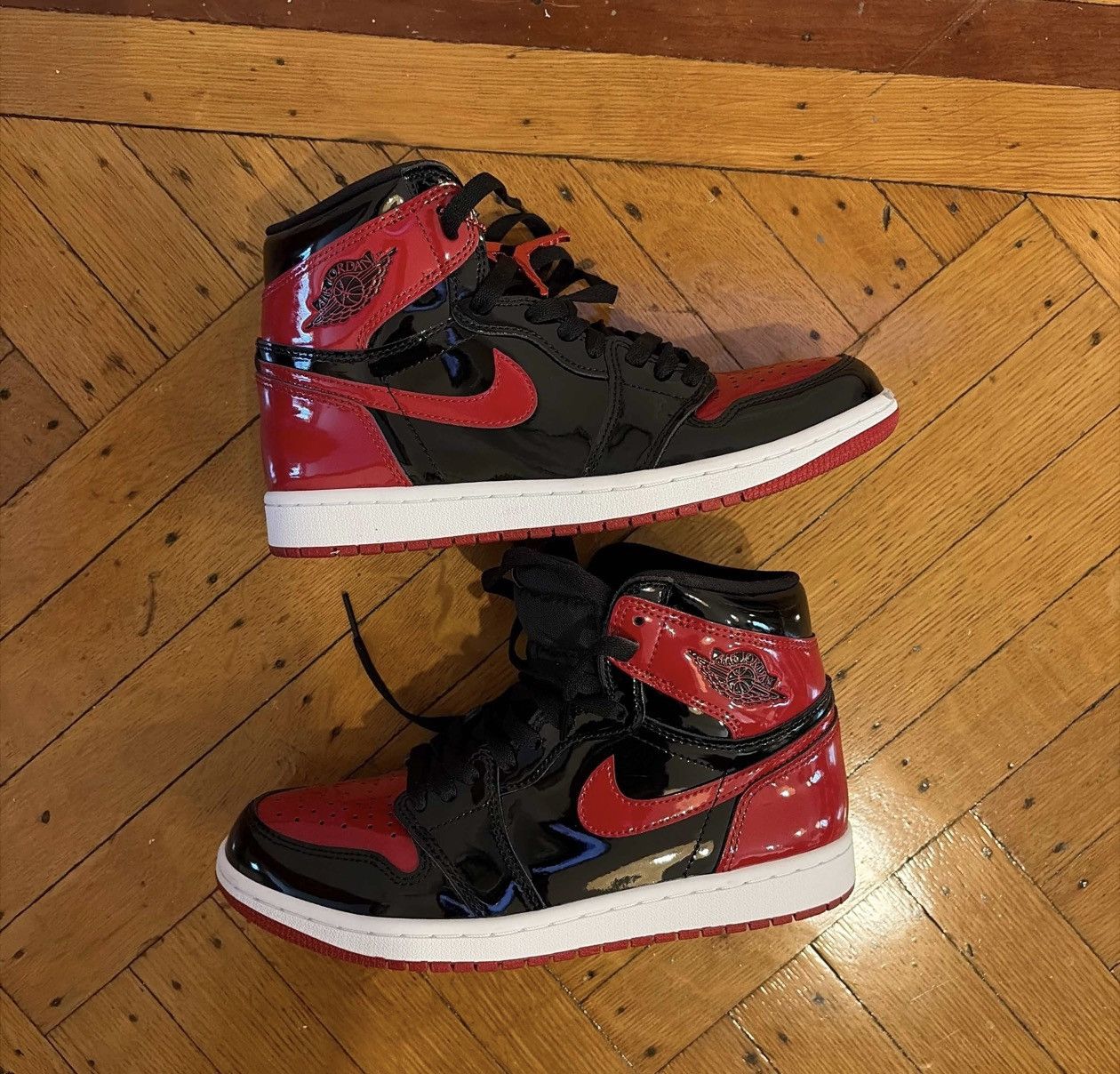 Nike NIKE Air Jordan 1 Retro High OG 'Patent Bred' Size US 7.5 / EU 40-41 - 1 Thumbnail