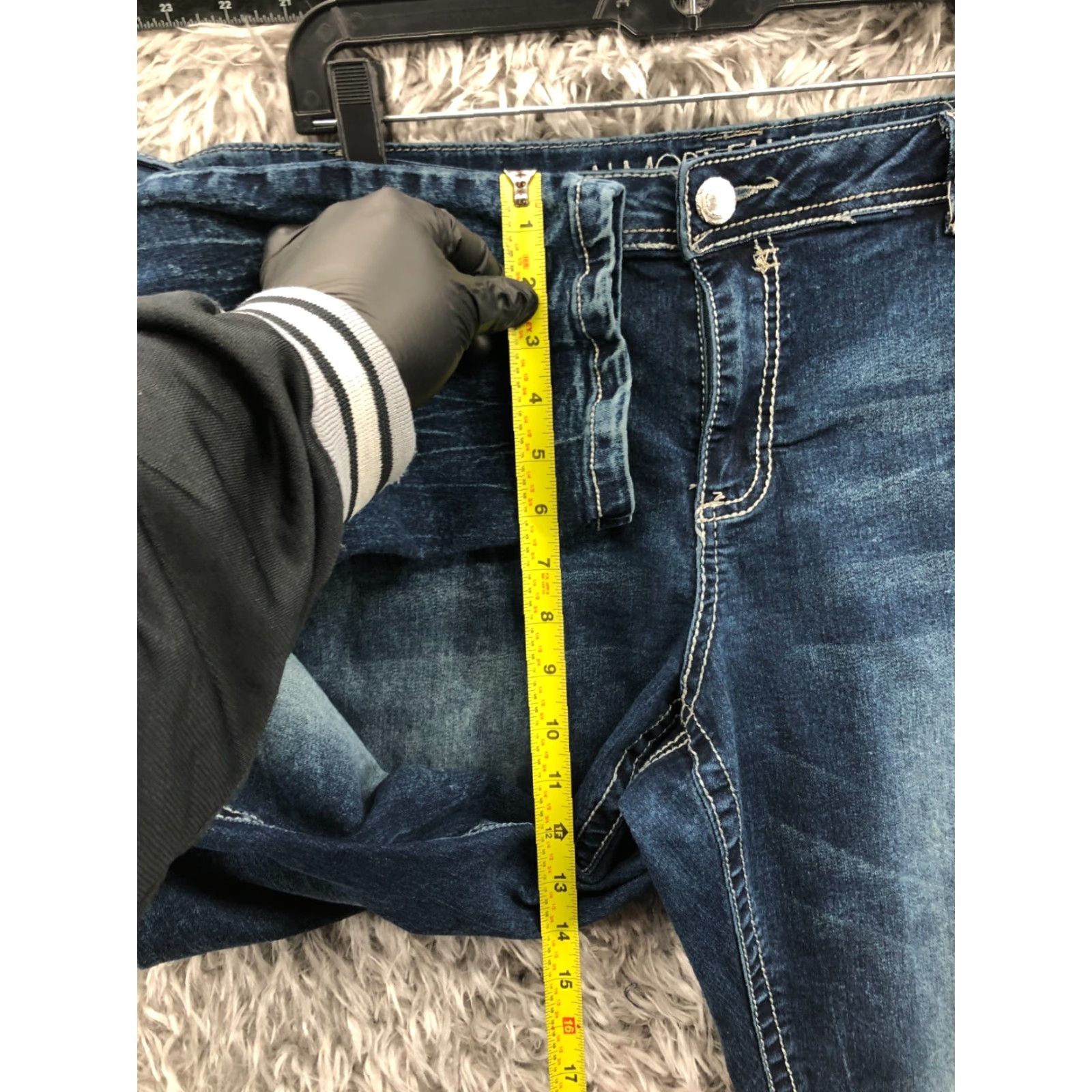 Almost Famous Almost Famous Jeans Skinny 22 Womens Plus Size Mid Rise Dark Wash Blue Vintage No Size 40" / US 18 - 4 Thumbnail