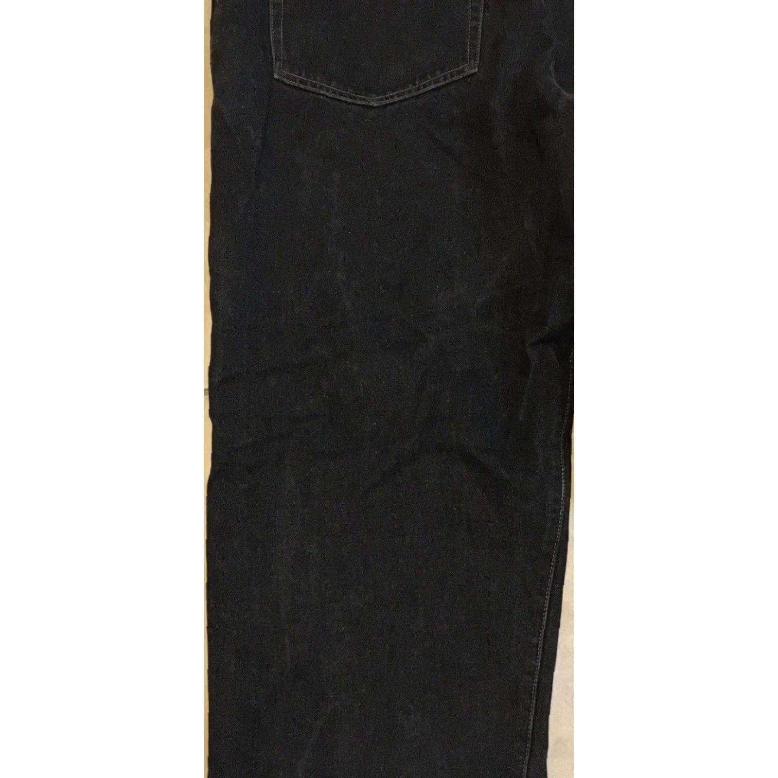 Guess VINTAGE GUESS Jeans 90s Distressed Baggy 40 Black Denim Silvertab Polar Butter Men Regular 33in Wide-Leg Grunge Rock USA Big Boy Inseam 33 Mens Jeans Size US 40 / EU 56 - 6 Thumbnail