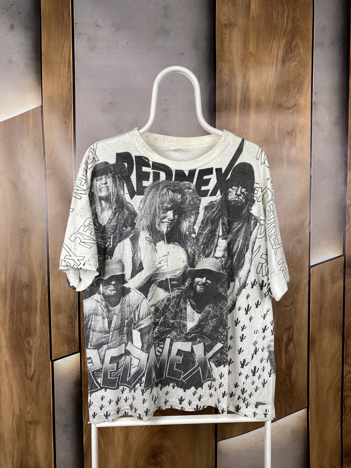 Band Tees 🎸Vintage 90s T-Shirt Rednex Overprint VTG Eye Pop Tee🎸 Size US XXL / EU 58 / 5 - 1 Thumbnail