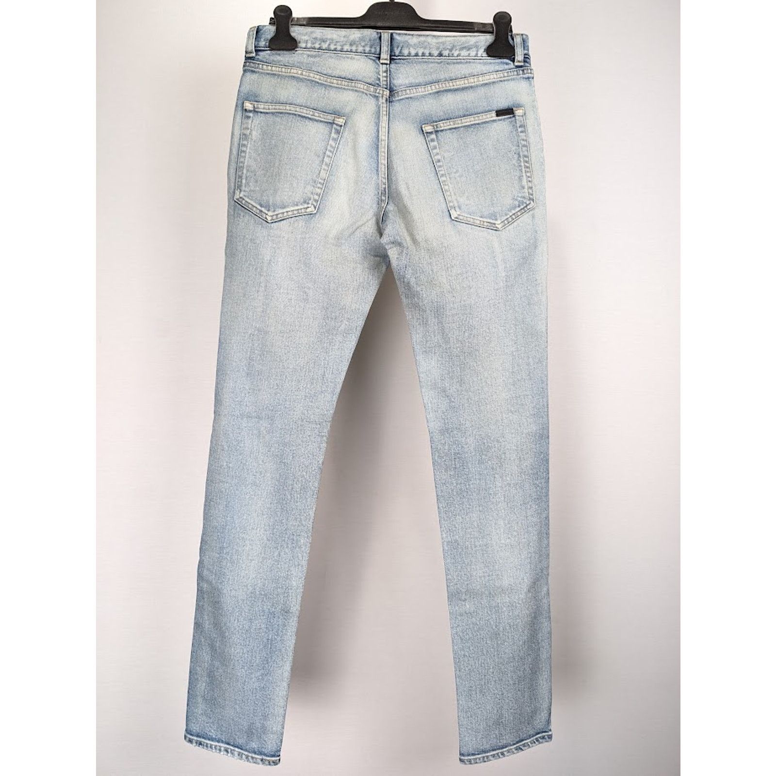 Saint Laurent Paris o1rshd1 Skinny 5 Pockets Low Pants in Santa Monica Blue Size US 36 / EU 52 - 12 Thumbnail