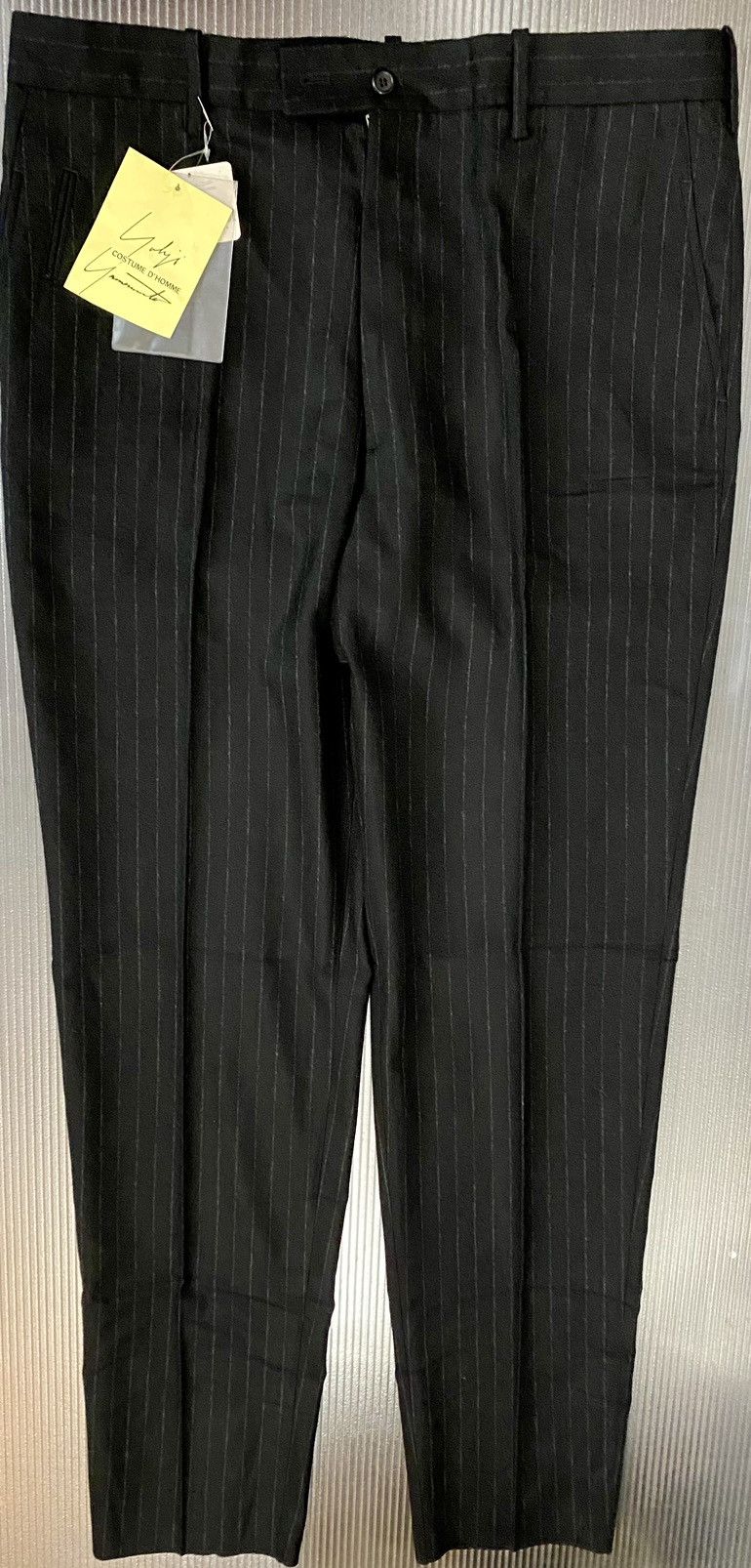 Yohji Yamamoto Yohji Yamamoto 🇮🇹 costume D’homme Nero wool felt slacks 5 NWT Size US 39 - 1 Thumbnail
