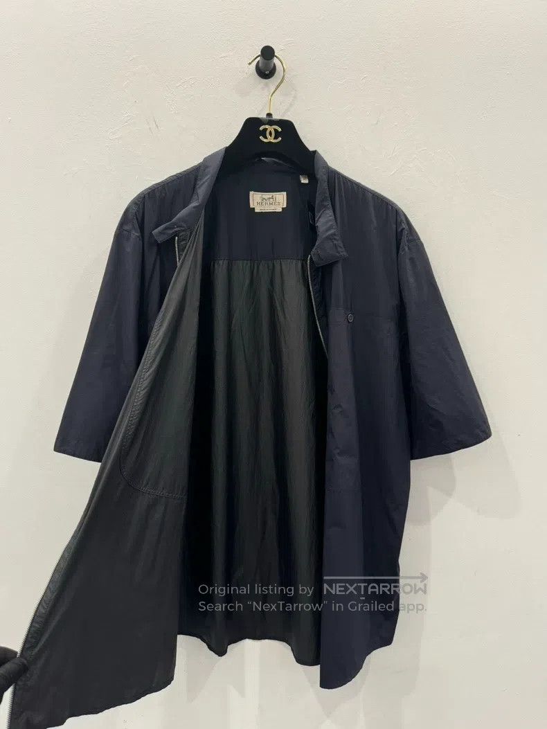 Hermes Hermes Dark blue thin zippered men's short-sleeved jacket Size US M / EU 48-50 / 2 - 4 Thumbnail
