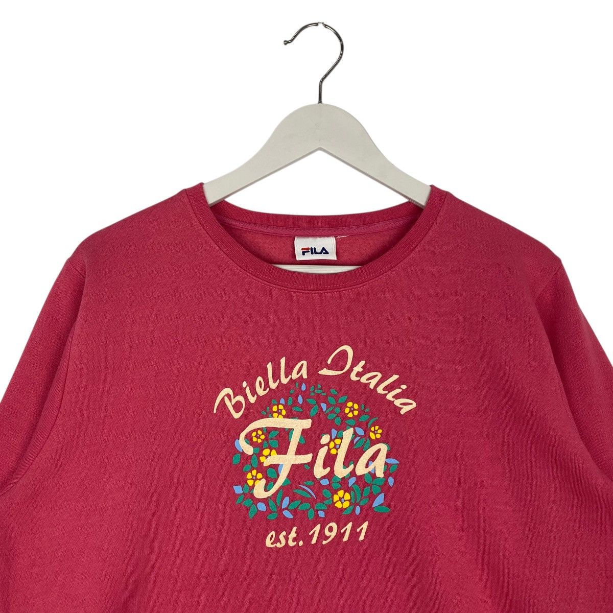 Vintage Vintage Fila Sweatshirt Crewneck Patch Logo Red Size L Size L / US 10 / IT 46 - 4 Thumbnail