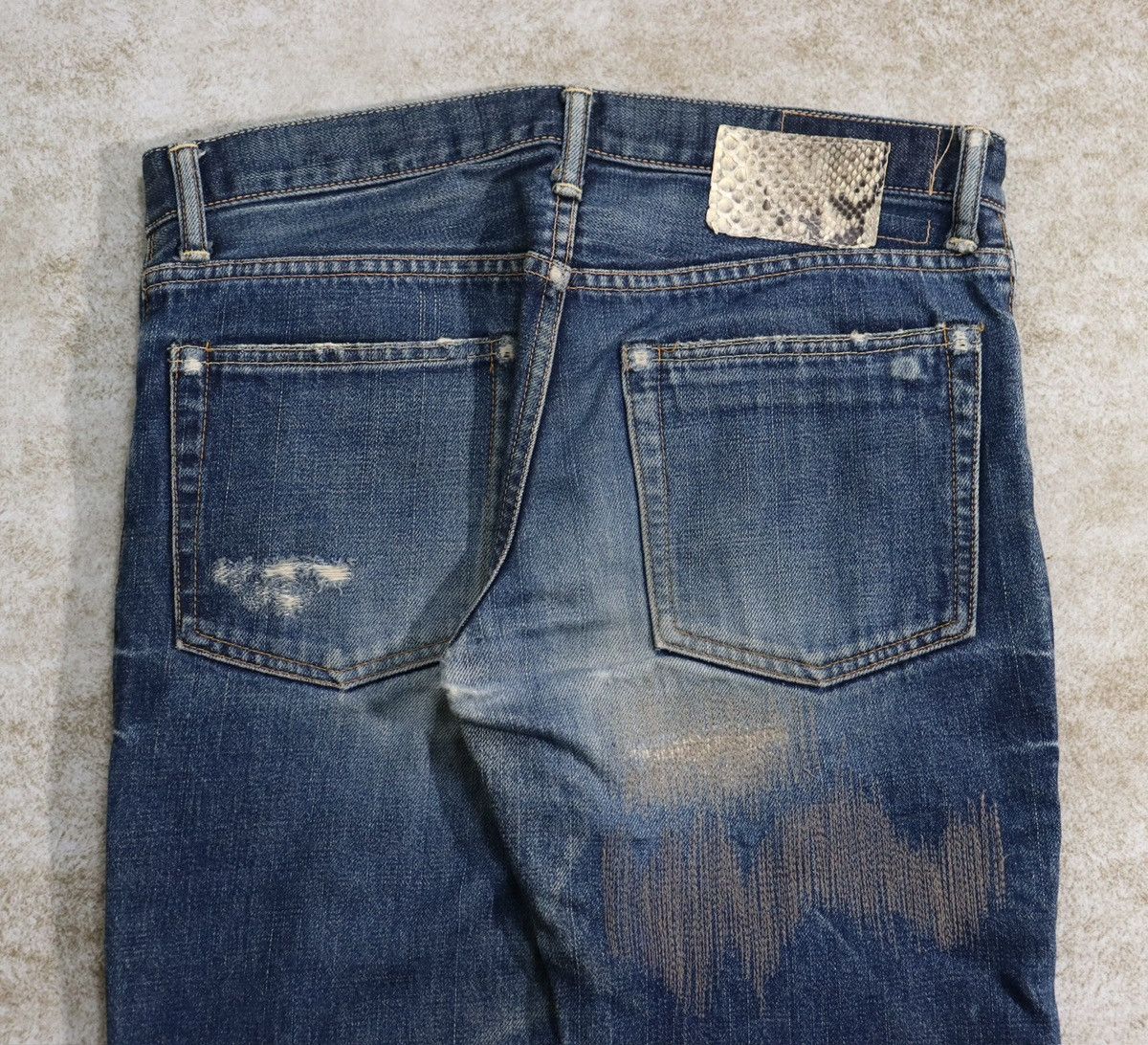 Visvim Visvim Fluxus D1 Damaged-1 Denim Size US 31 - 6 Thumbnail