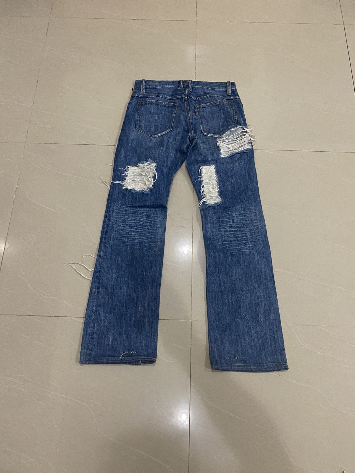 Japanese Brand Vintage Whole9 Distressed Jens Size US 30 / EU 46 - 3 Thumbnail