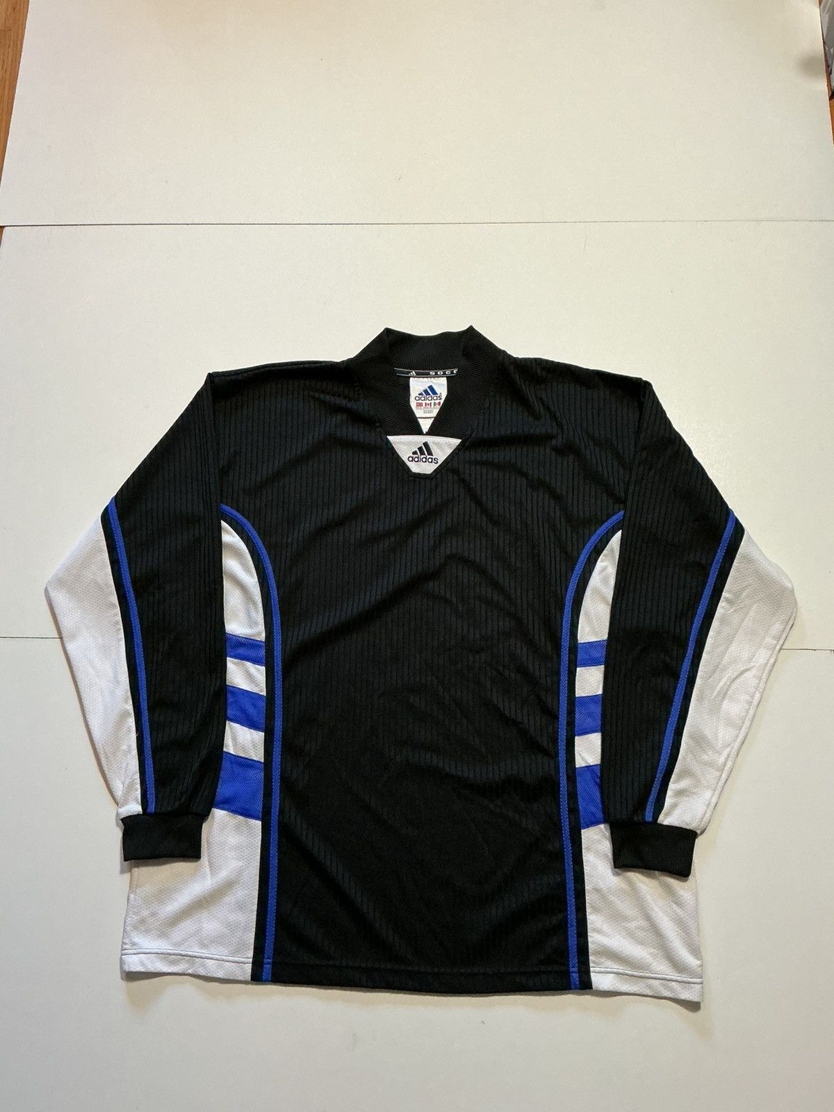 Adidas Vintage 90s Adidas Soccer Goalkeeper Football L/S Jersey Size US XL / EU 56 / 4 - 1 Thumbnail