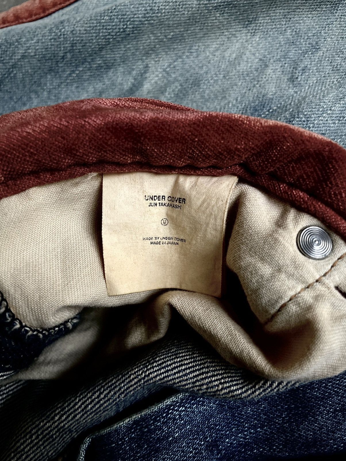 Undercover Undercover AW02 Red Velour Stripe Denim Size US 32 / EU 48 - 5 Thumbnail