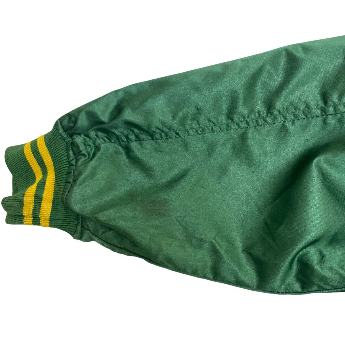 Chalk Line × MLB × Starter 💥Vtg National League Oakland Athletics Satin Bomber Jacket Size US L / EU 52-54 / 3 - 6 Thumbnail