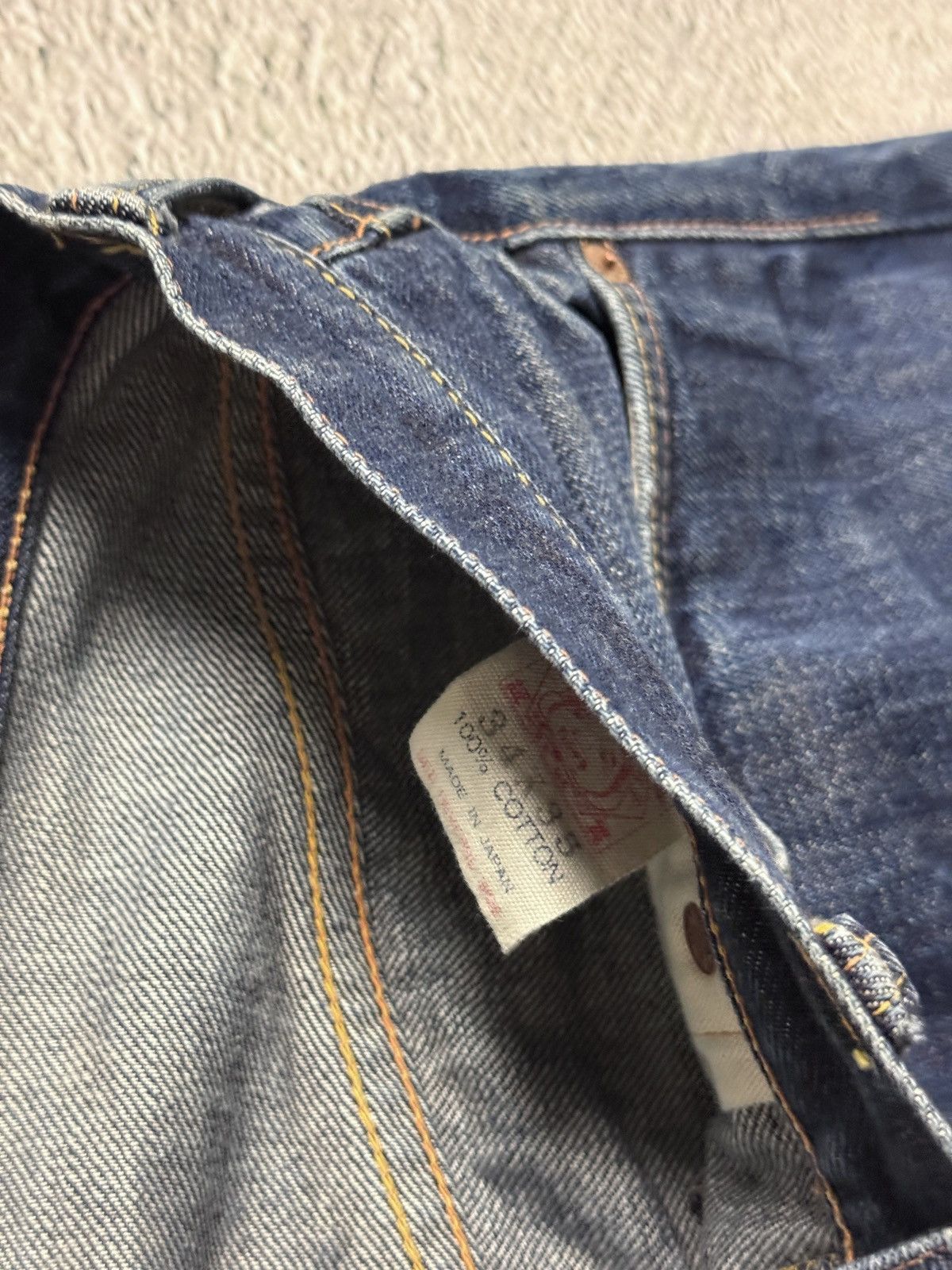 Evisu Evisu jeans white daicock big logo blue selvedge denim Size US 32 / EU 48 - 11 Thumbnail