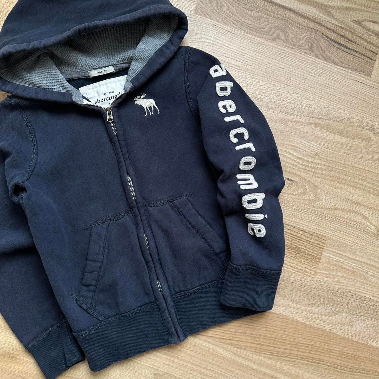 Abercrombie & Fitch Vintage 2000s Abercrombie Preppy Zip Up Hoodie Sweatshirt Size XS / US 0-2 / IT 36-38 - 4 Thumbnail