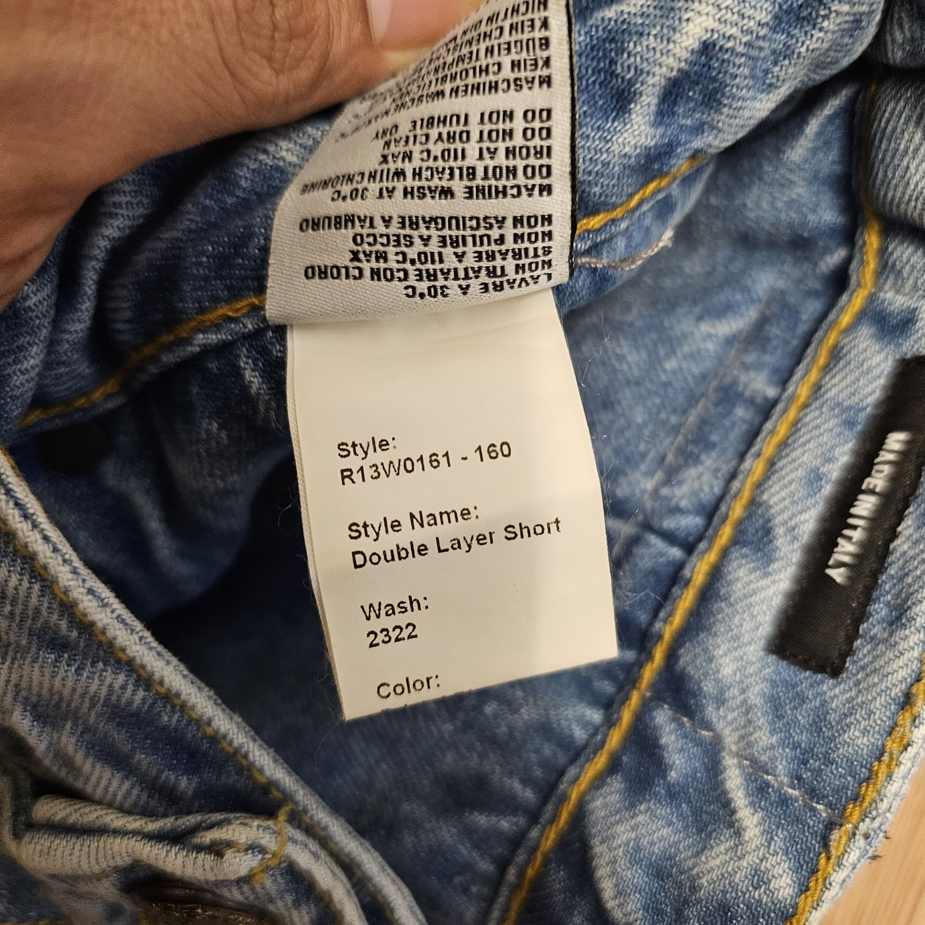 R13 Ss16 Double Layer Shorts Selvedge Size 30" / US 8 / IT 44 - 8 Thumbnail
