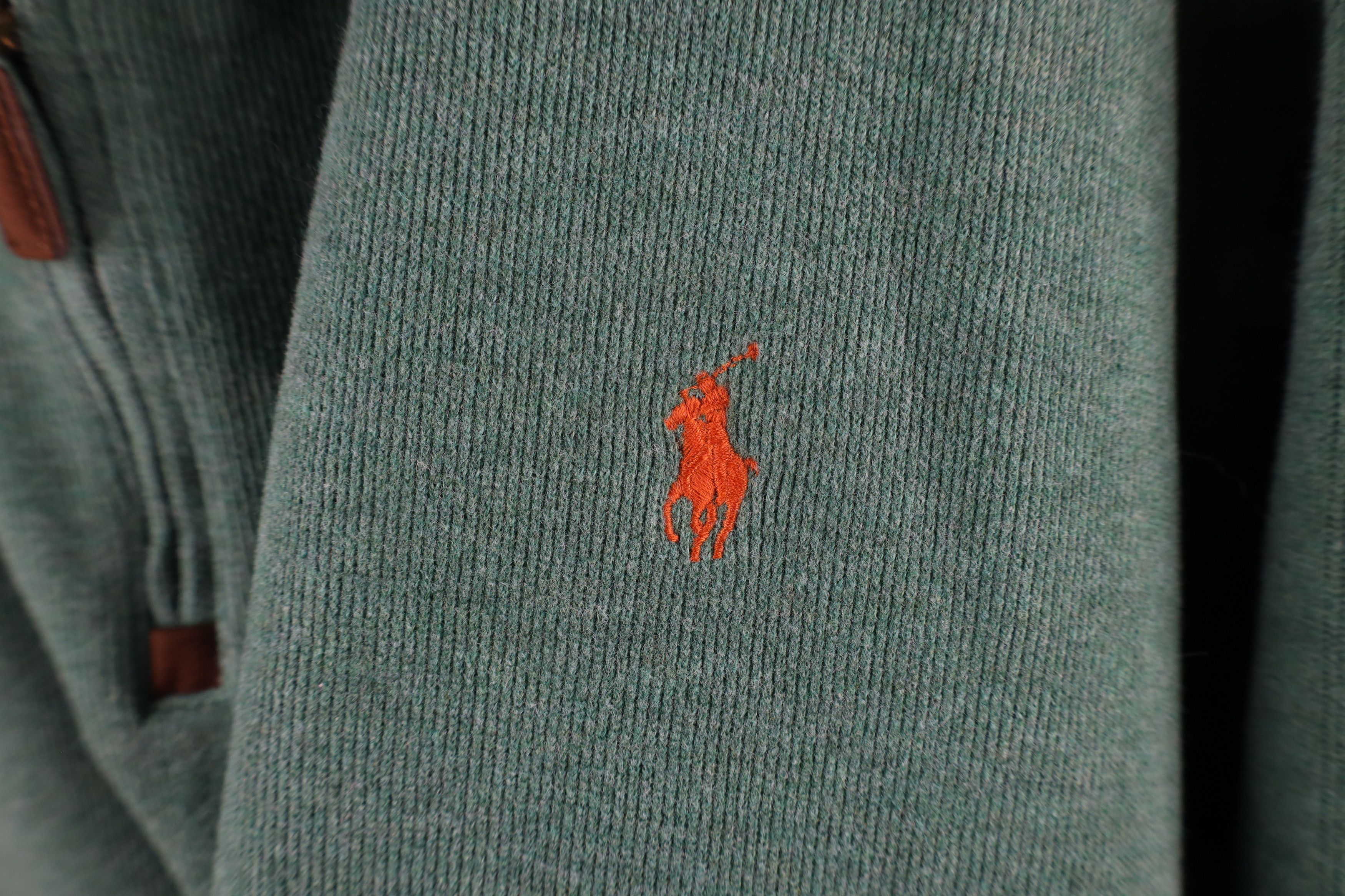 Ralph Lauren × Vintage Vintage 90s Ralph Lauren Half Zip Pullover Sweater Green Size US XXL / EU 58 / 5 - 4 Thumbnail