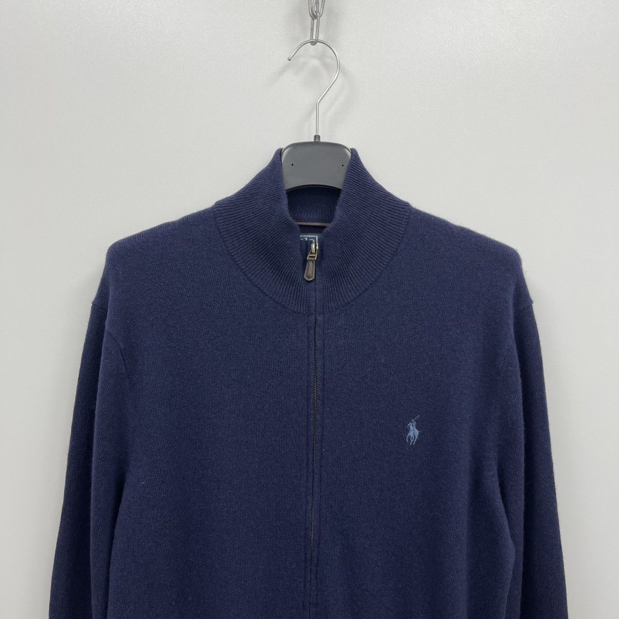 Polo Ralph Lauren Polo Ralph Lauren Wool Full Zip Sweater Navy Size US M / EU 48-50 / 2 - 2 Thumbnail