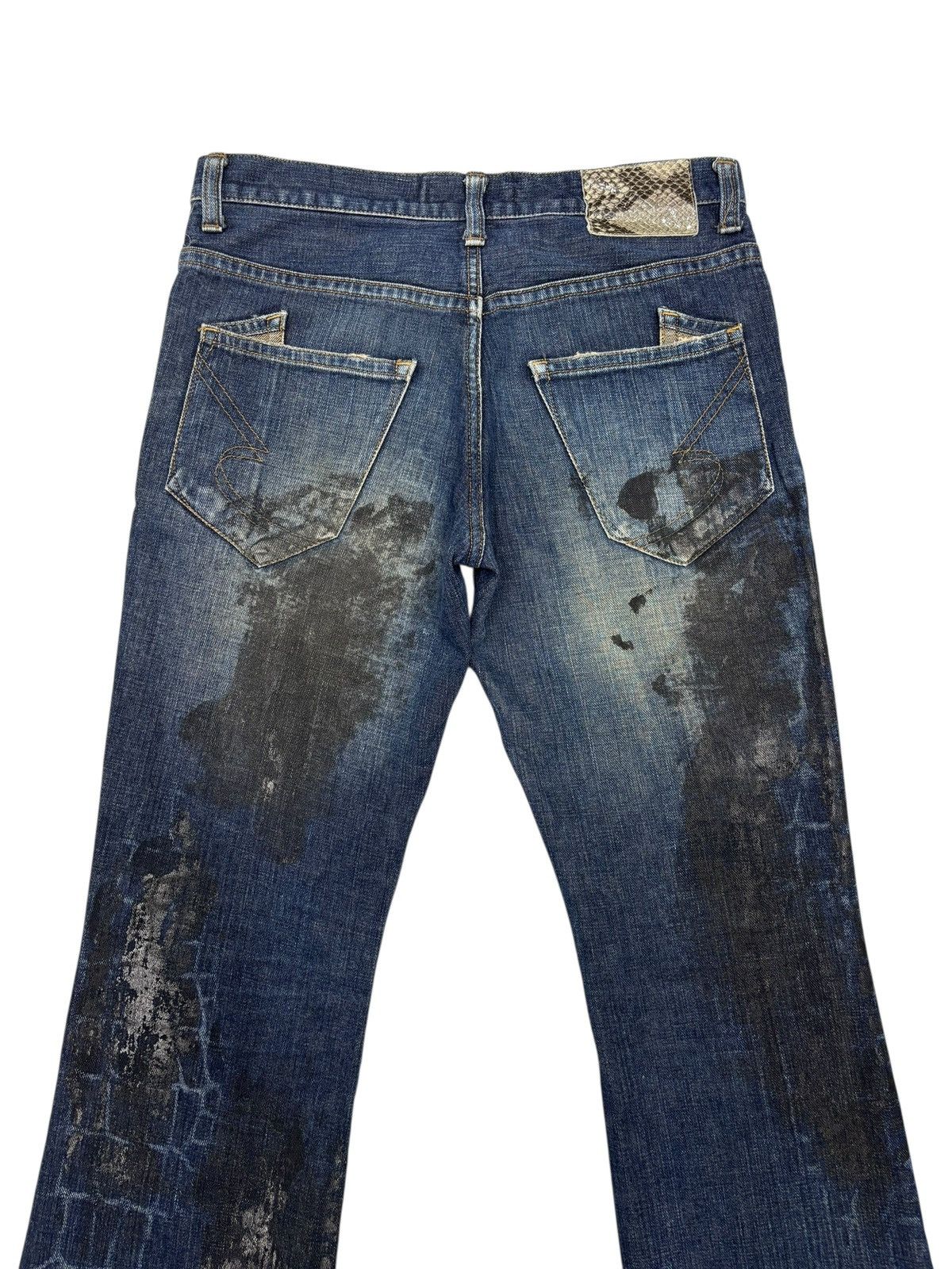 If Six Was Nine Semantic Design Snake Python Pattern Flare Jeans Bootcut Size US 32 / EU 48 - 6 Thumbnail