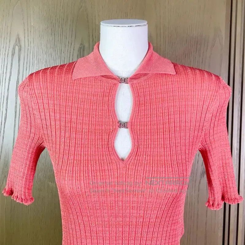 Chanel Chanel Brick Red Short Sleeve Top . Size S / US 4 / IT 40 - 2 Thumbnail