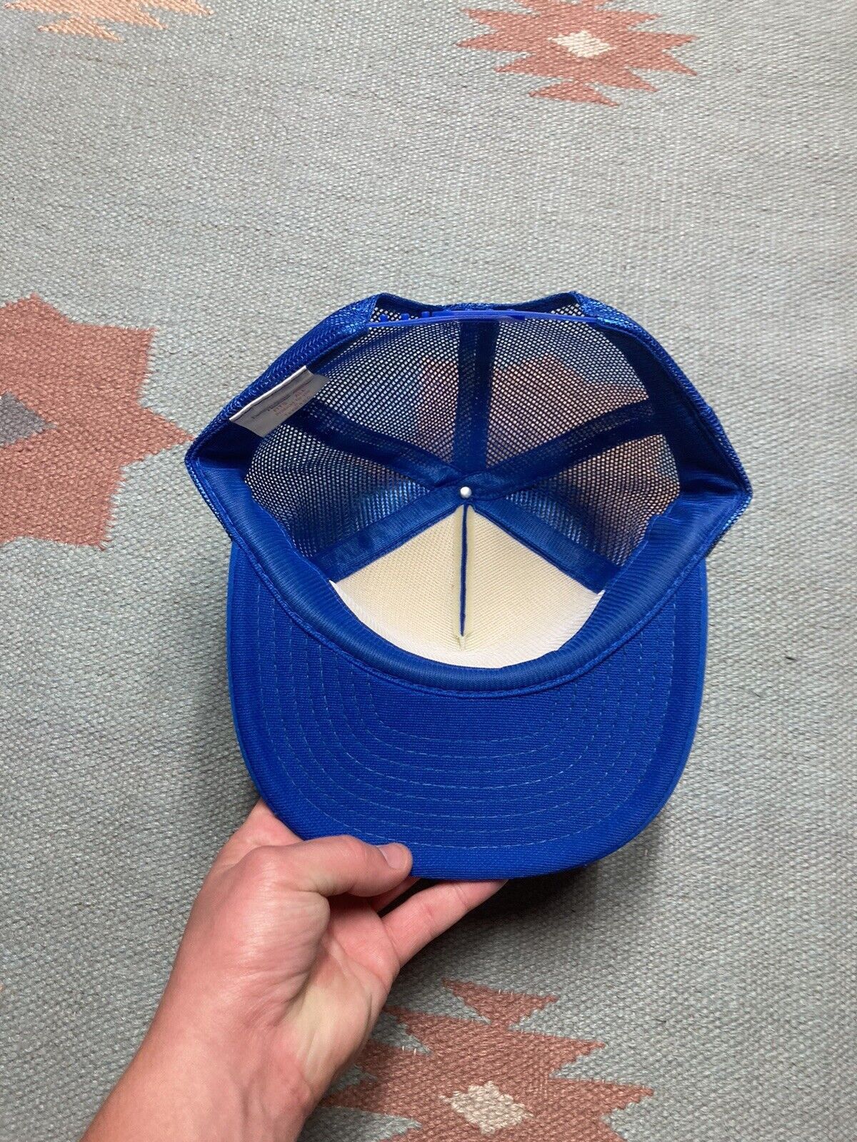 Vintage VTG trucker hat mesh cap NBD logo SnapBack blue adjustable Size ONE SIZE - 5 Thumbnail