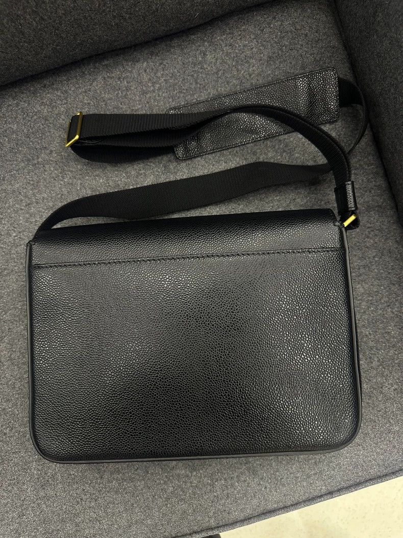 Thom Browne Thom Browne Ox leather pebble embossing reporter bag Size ONE SIZE - 2 Thumbnail