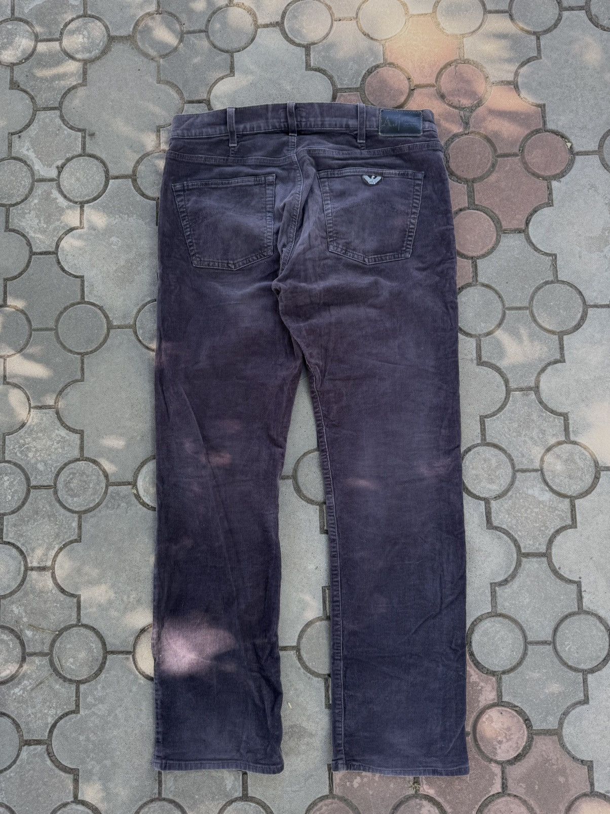 Emporio Armani Vintage Armani Jeans Corduroy Velvet Pants Metal Logo Size US 38 / EU 54 - 1 Thumbnail