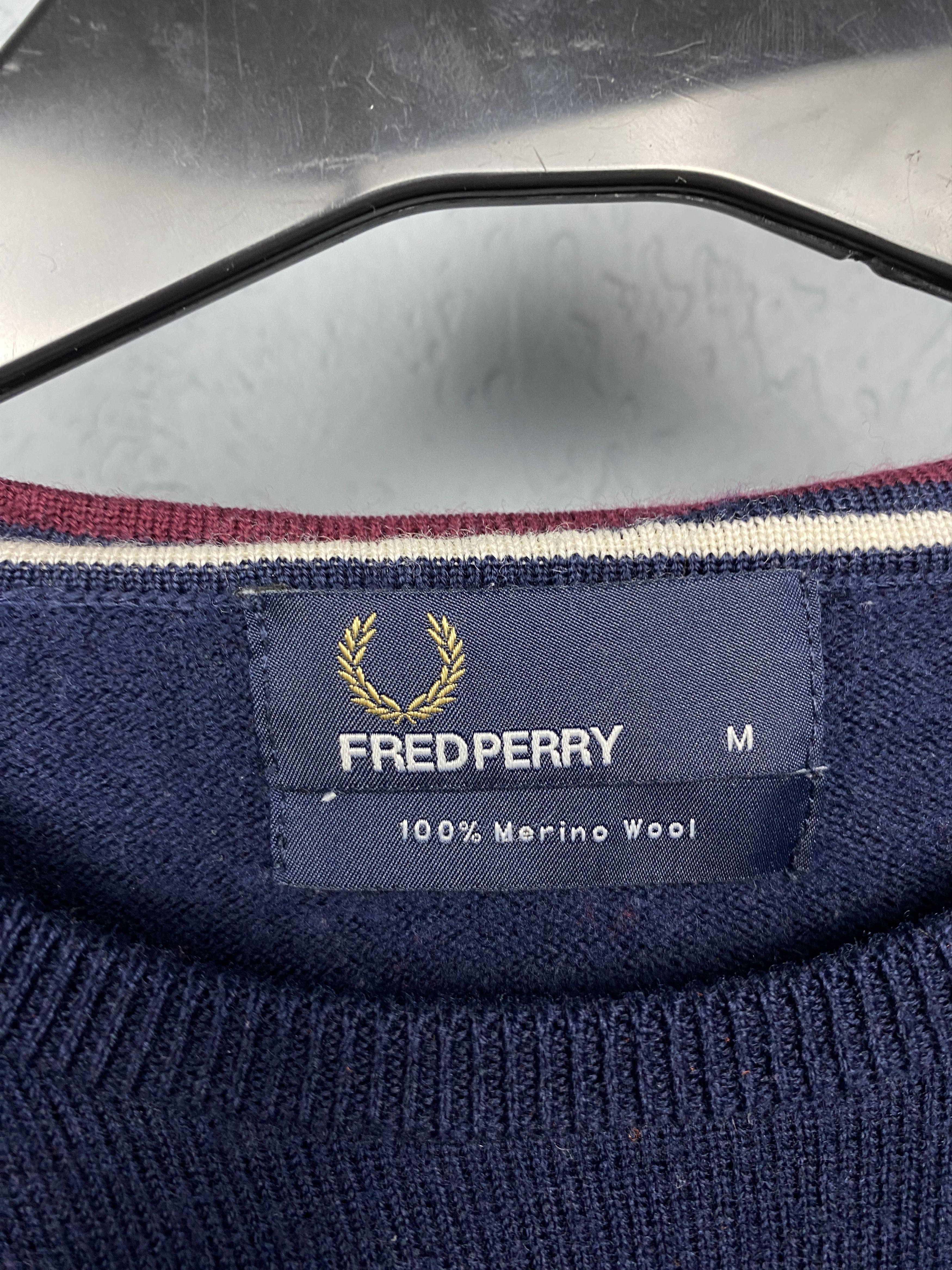 Fred Perry Fred Perry Vintage Mens Merino Wool Sweater Size US M / EU 48-50 / 2 - 4 Thumbnail