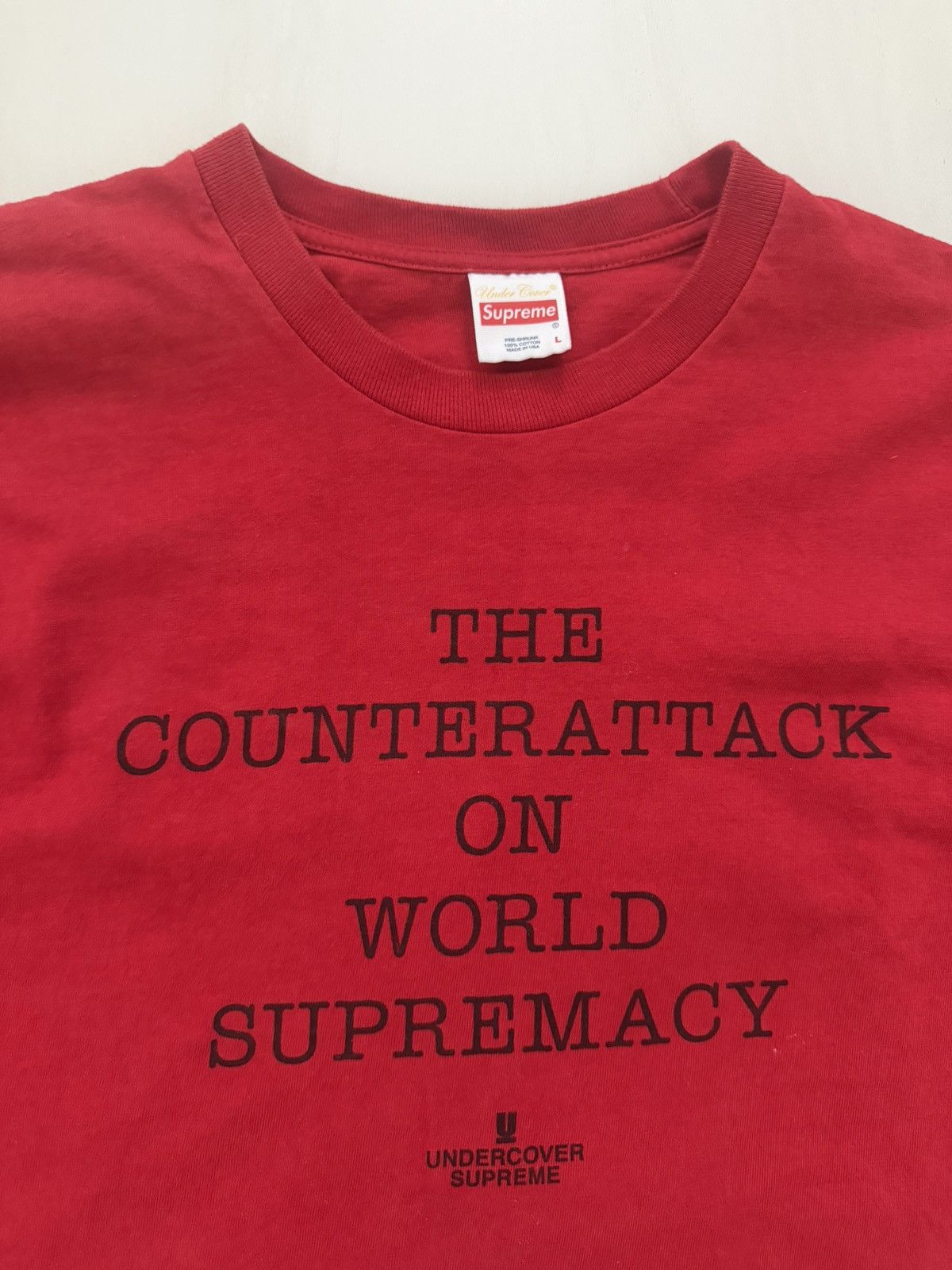 Supreme × Undercover Supreme Undercover Public Enemy LS Tee Red Large Size US L / EU 52-54 / 3 - 2 Thumbnail
