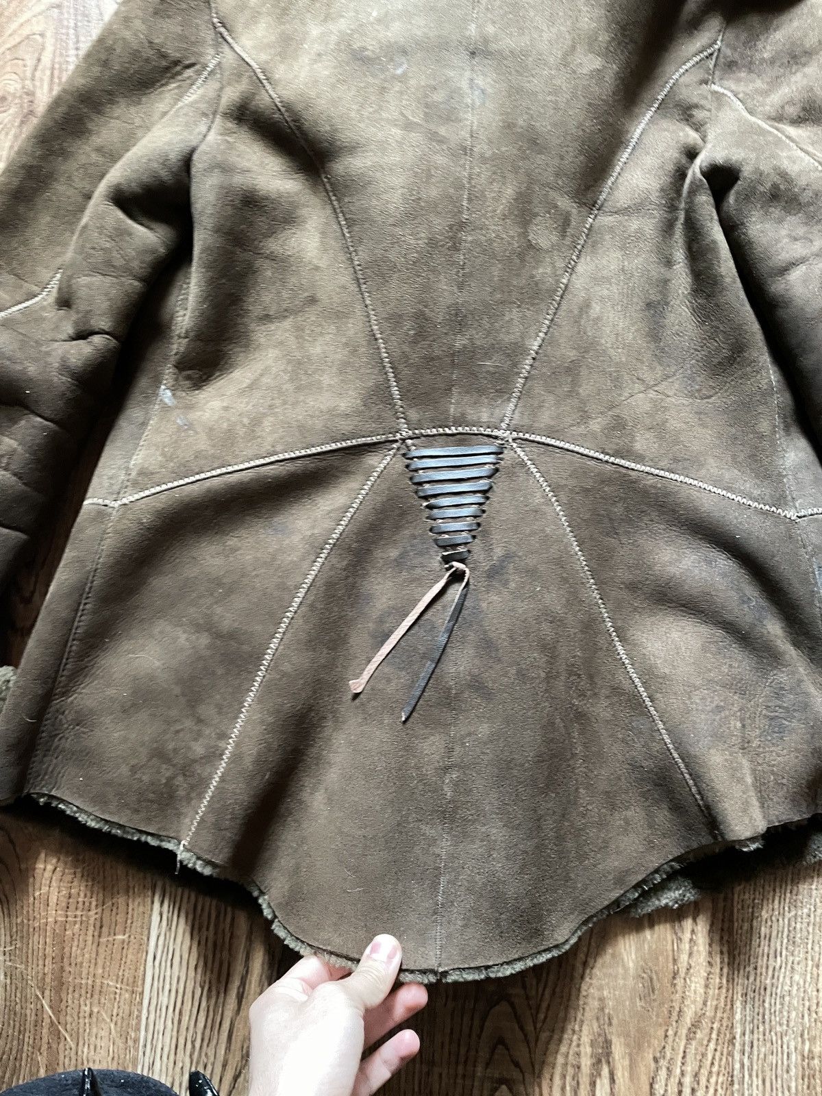 The Unbranded Brand Vintage Lamb Shearling Echtes Brown Long Overcoat y2k 90s Size XL / US 12-14 / IT 48-50 - 8 Thumbnail