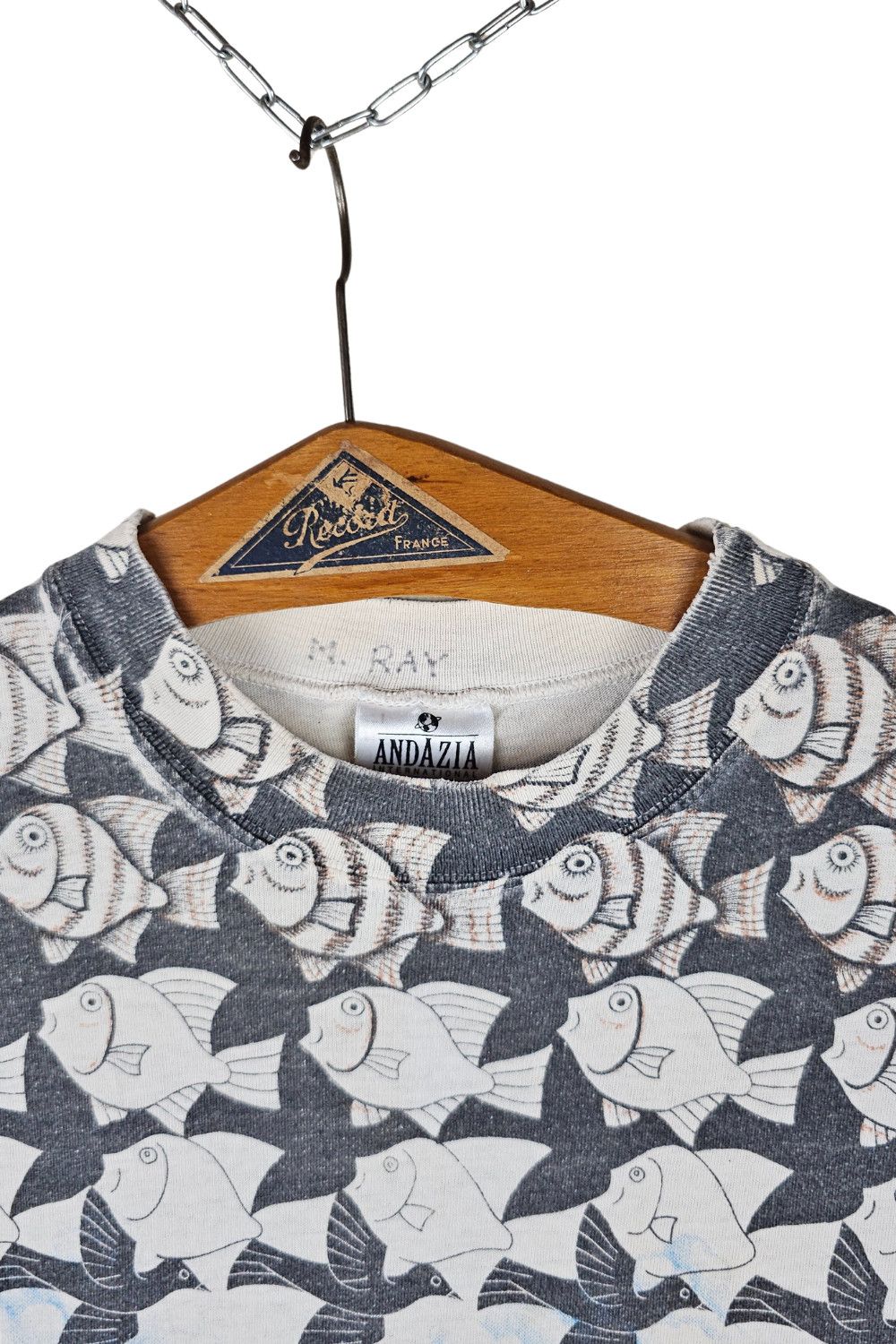 Vintage 1990s M.C. Escher AOP Wrap Tee - USA Made Size US L / EU 52-54 / 3 - 11 Thumbnail