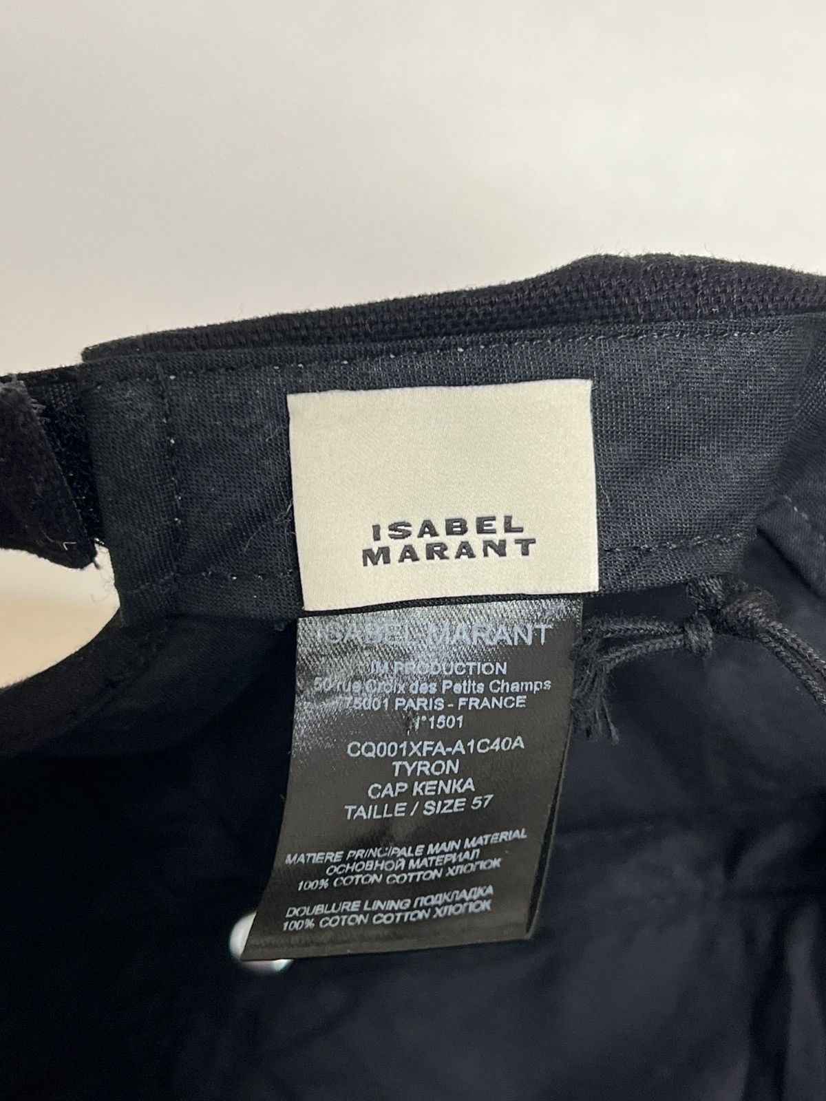 Isabel Marant Isabel Marant Tyron Logo Baseball Cap Black NWT Size ONE SIZE - 5 Thumbnail