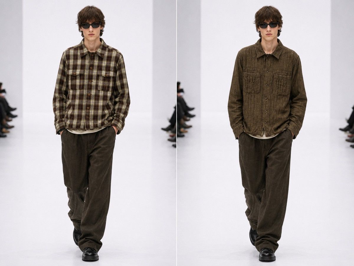 Nigel Cabourn Nigel Cabourn Reversible Flannel Plaid Pattern Shirt Size US S / EU 44-46 / 1 - 1 Thumbnail