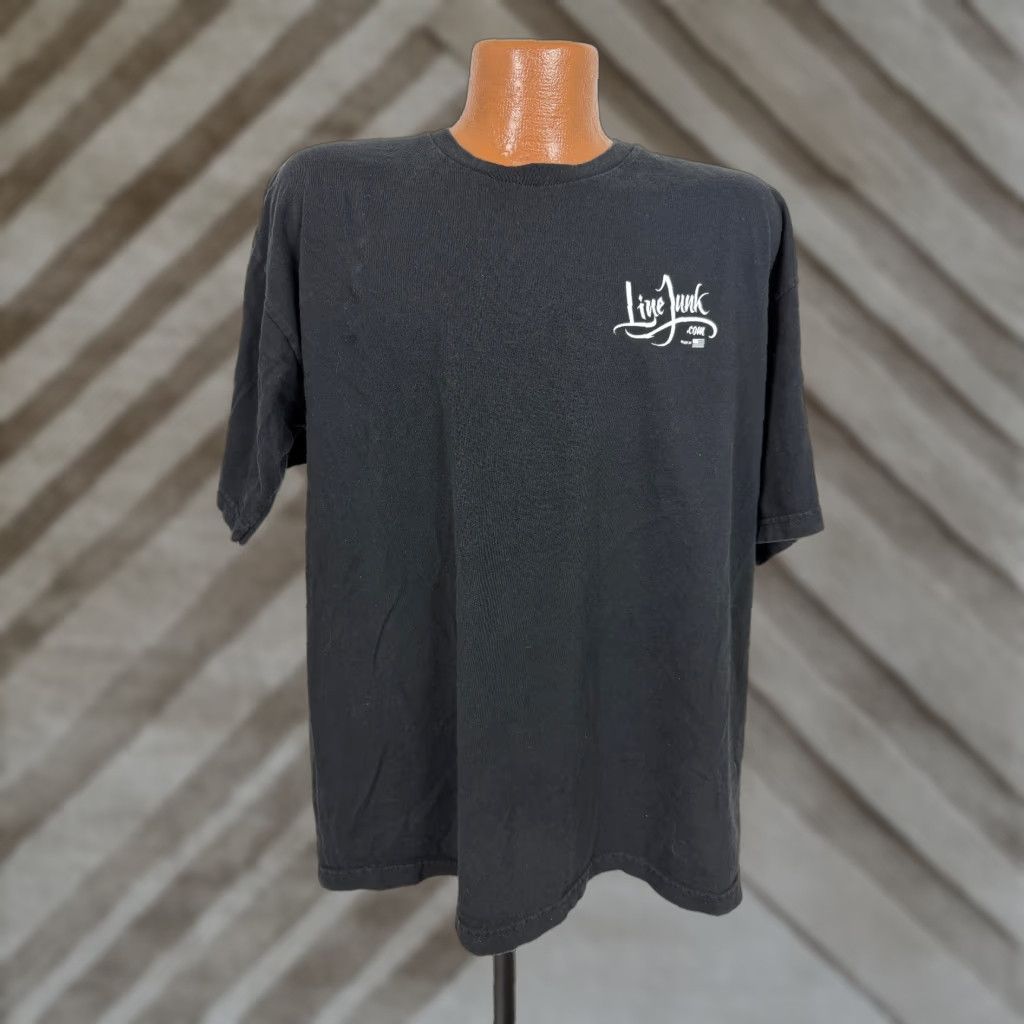 Vintage Lineman Shirt Bayside T-Shirt XXL Men Black 2016 Hurricane Matthew Good vs Evil Power Lines Linejunk USA Vintage No Size US XL / EU 56 / 4 - 1 Thumbnail