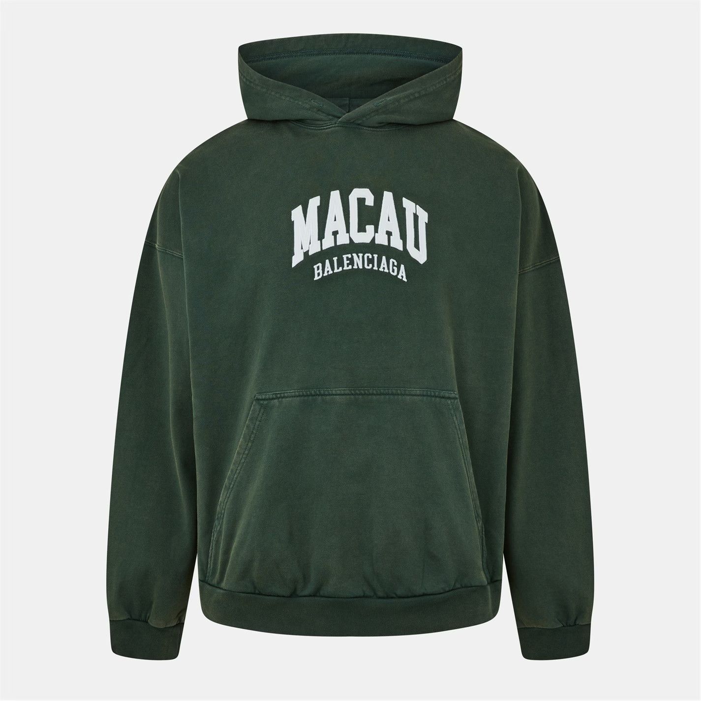 Balenciaga o1g2r1mq0226 Oversized Hoodie In Dark Green Size US XS / EU 42 / 0 - 1 Thumbnail